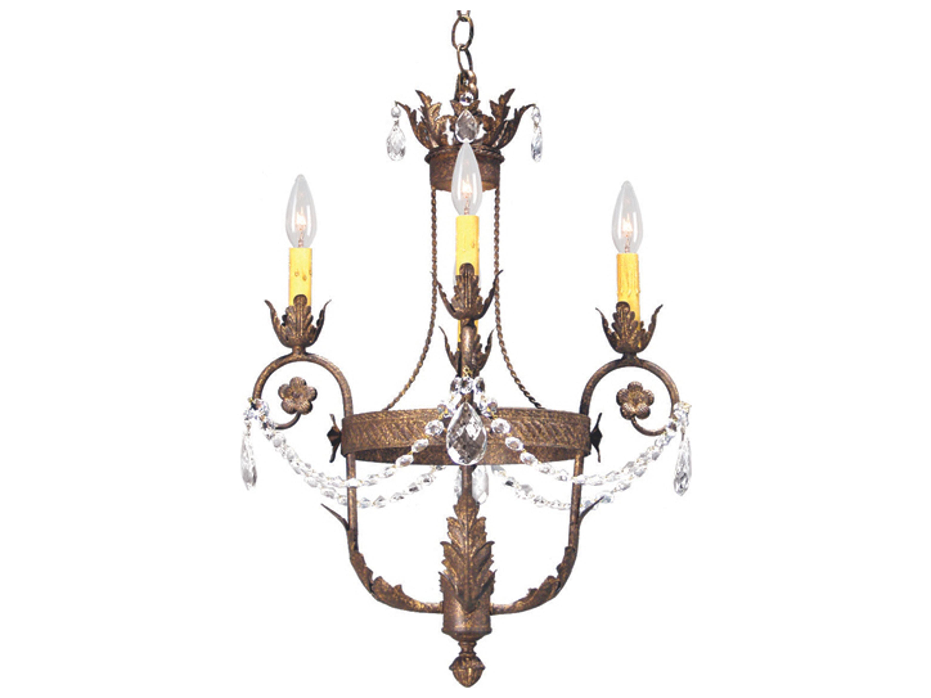 Meyda Antonia 4-Light Pompeii Gold Brown Crystal Candelabra Chandelier