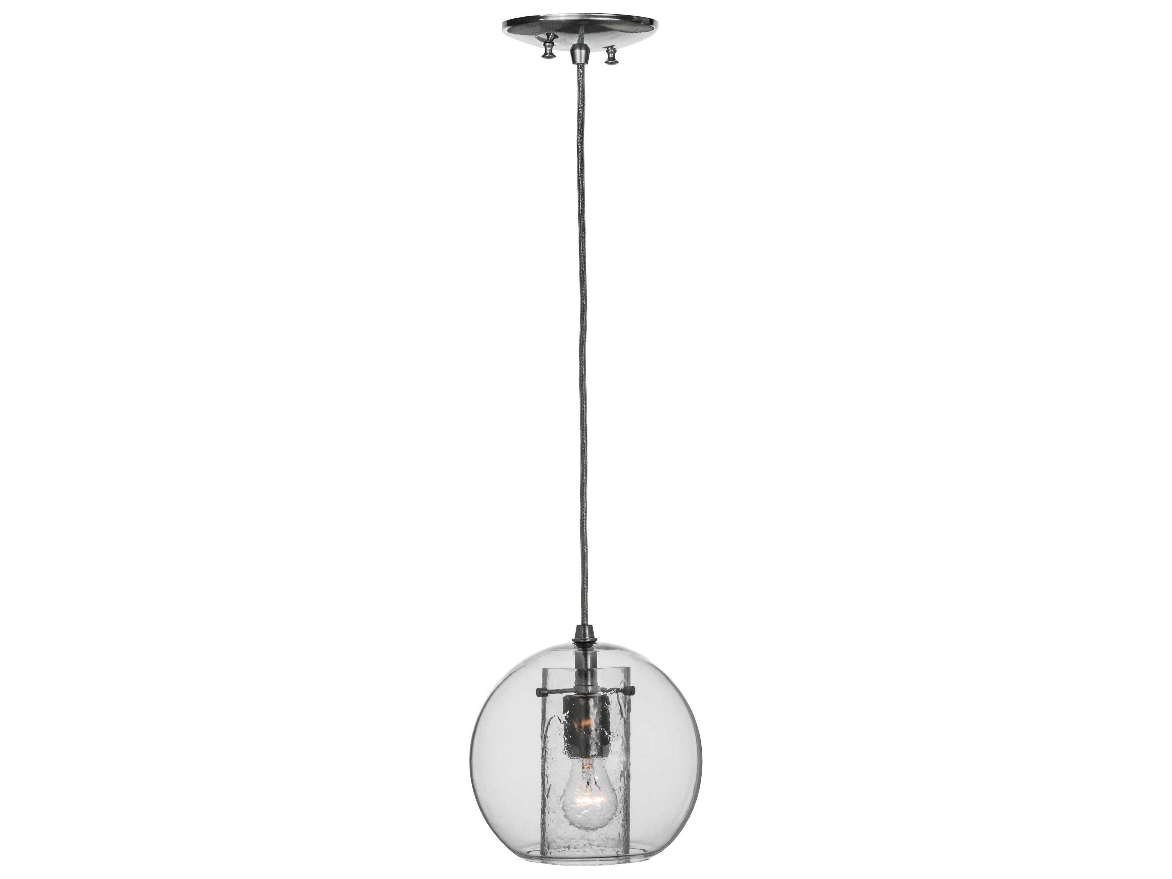 Meyda Cilindro 1-Light Nickel Glass Cylinder Globe Mini Pendant