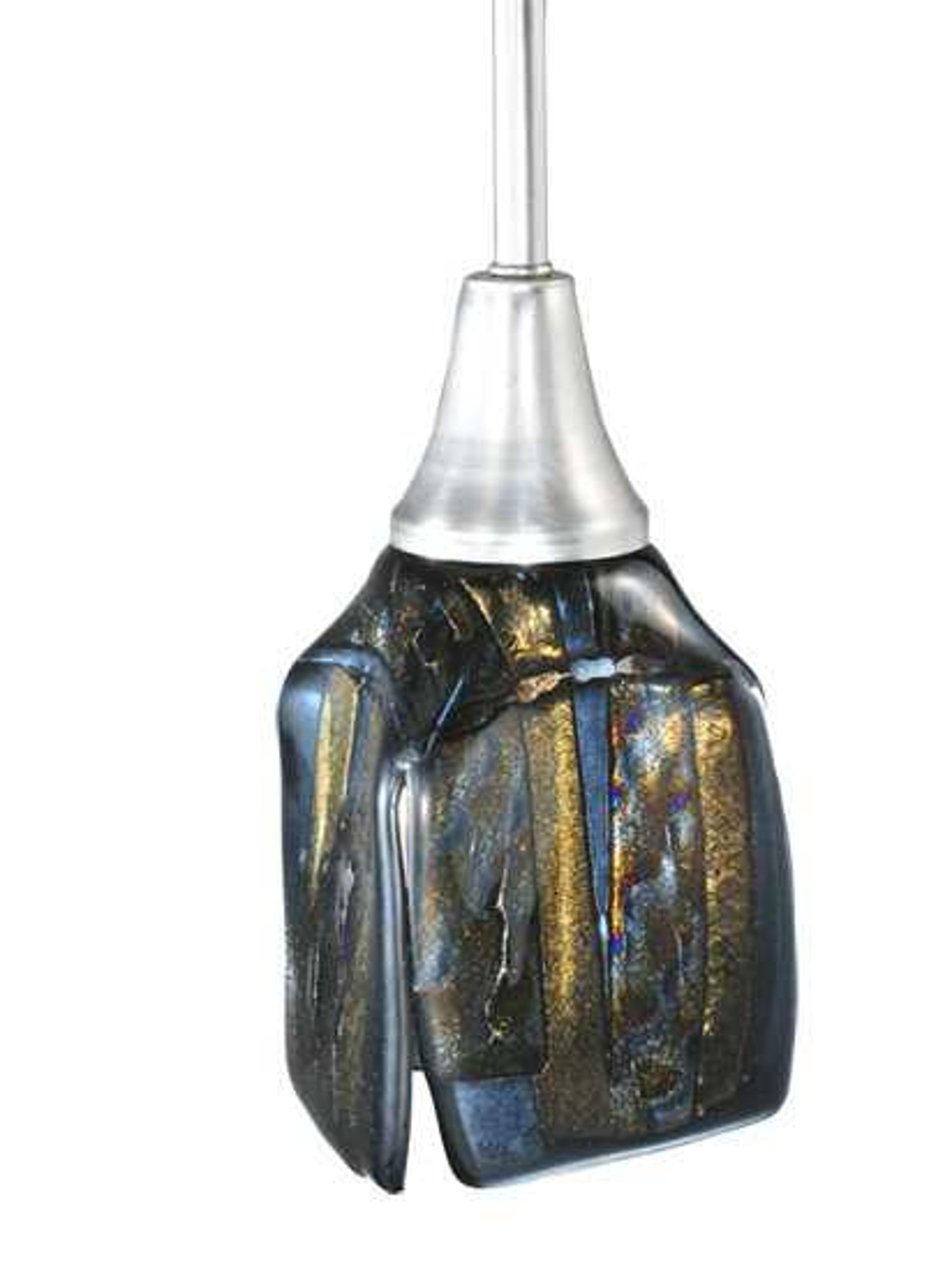 Meyda Metro Fusion 1-Light Nickel Tiffany Geometric Pendant