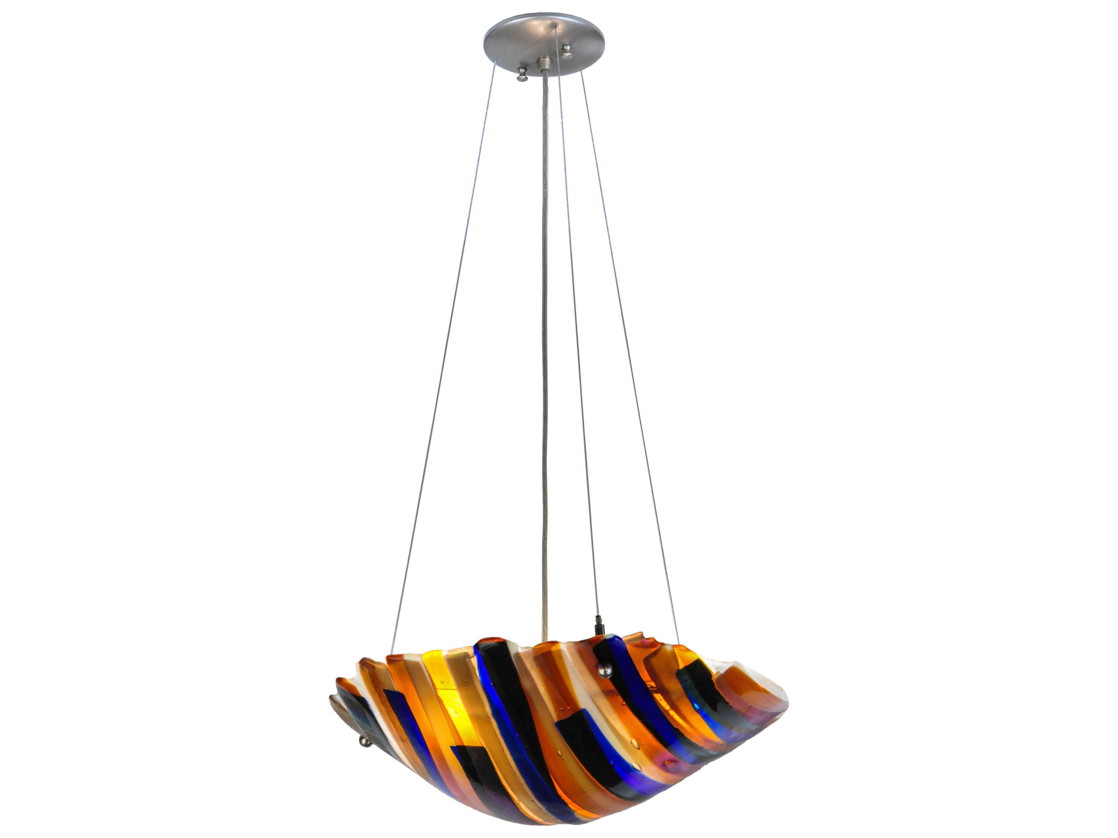 Meyda Metro Fusion 3-Light Silver Bowl Pendant