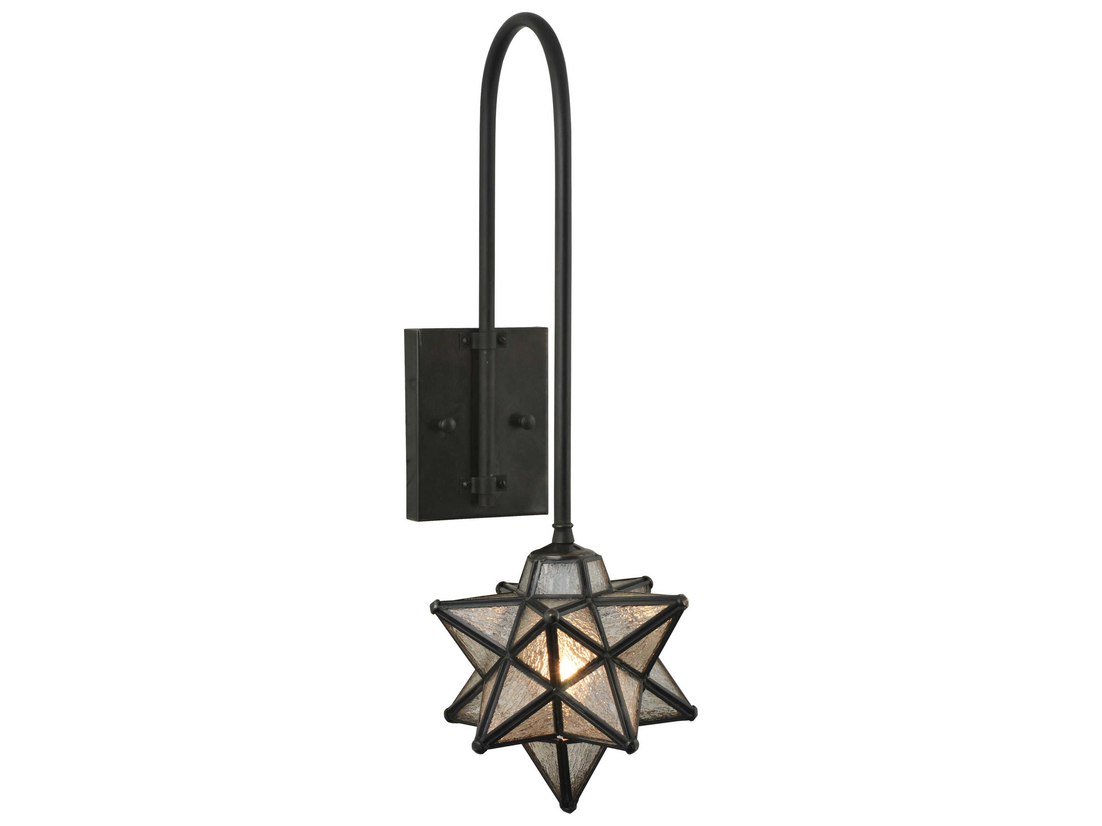 Meyda Moravian Star 1-Light Brown Wall Sconce