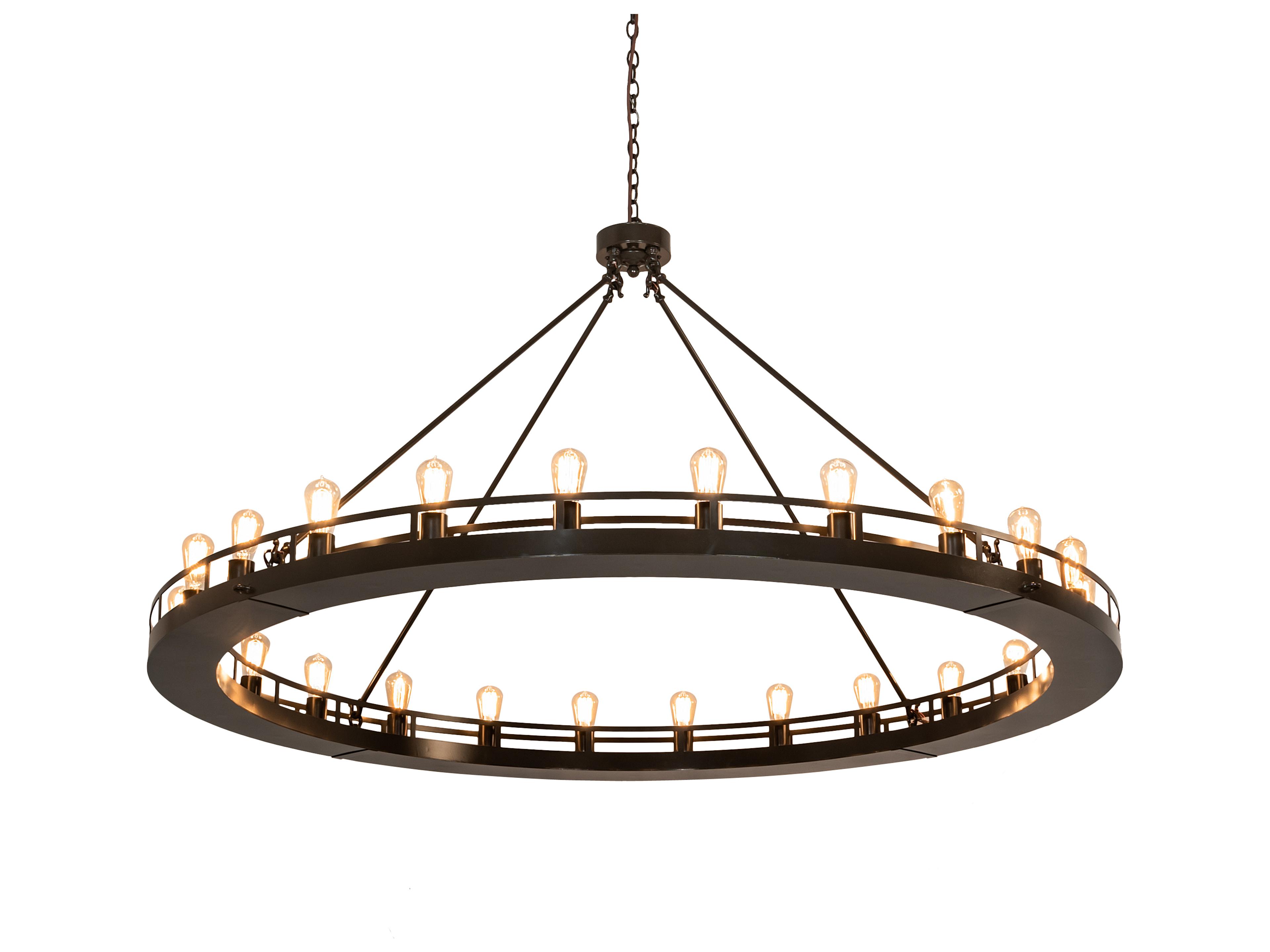 Meyda Barbury 24-Light Timeless Bronze Round Chandelier