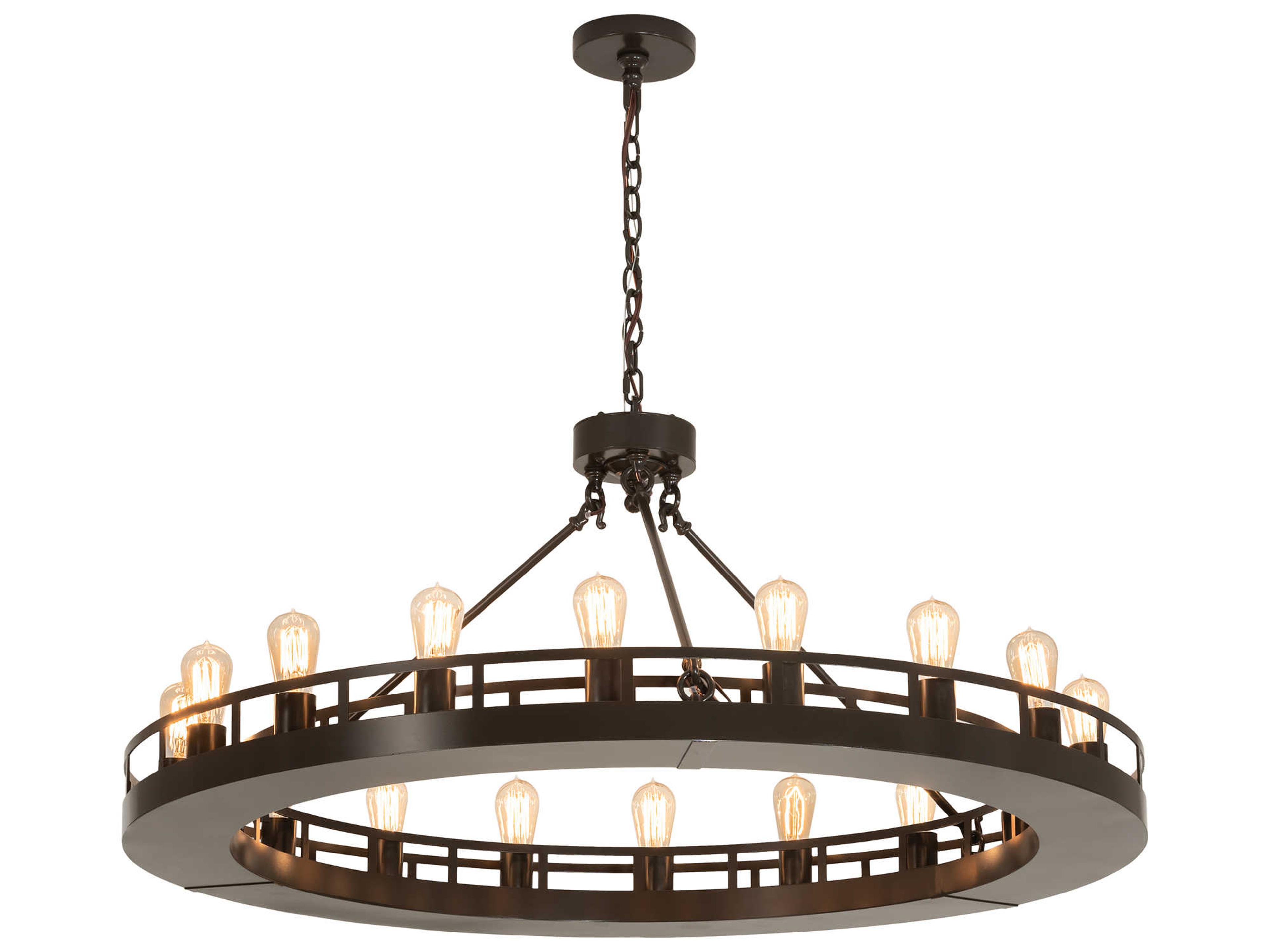 Meyda Barbury 18-Light8-Light Timeless Bronze Round Chandelier