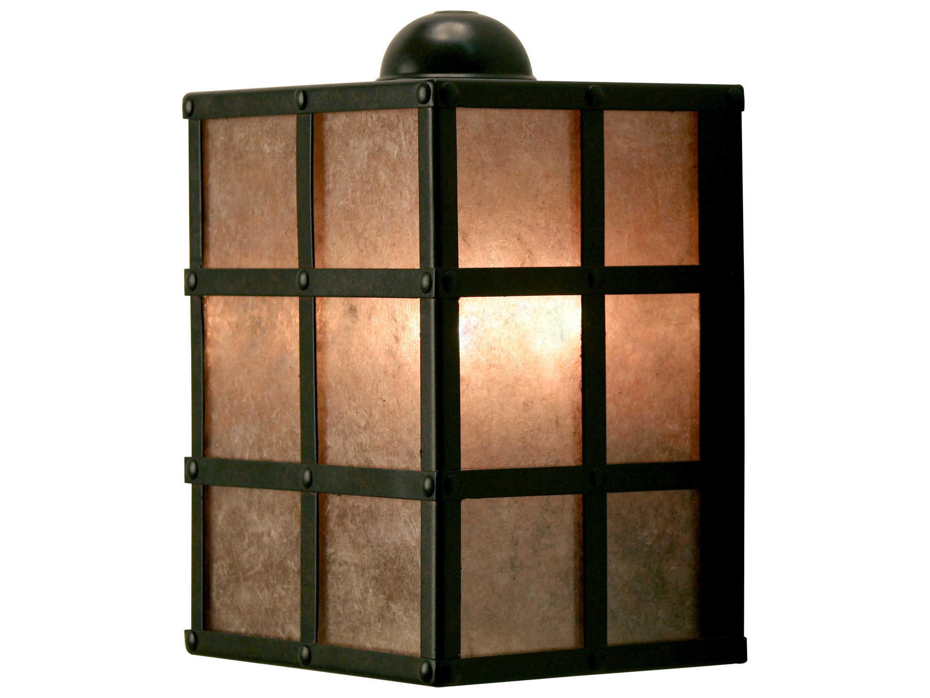 Meyda Baretta 2-Light Blackwash Brown Glass Wall Sconce