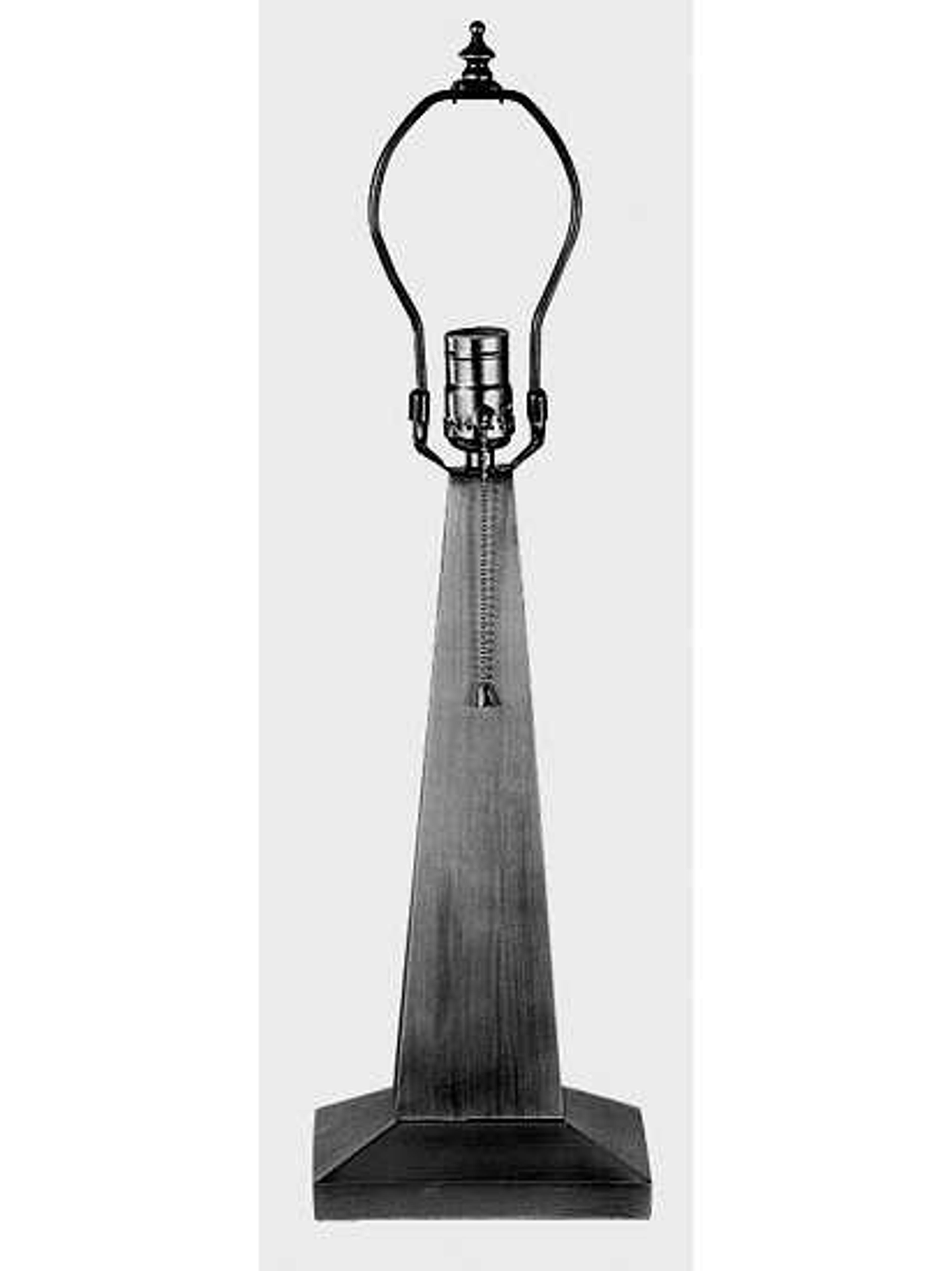 Meyda Obelisk Mission Nickel Table Lamp Base