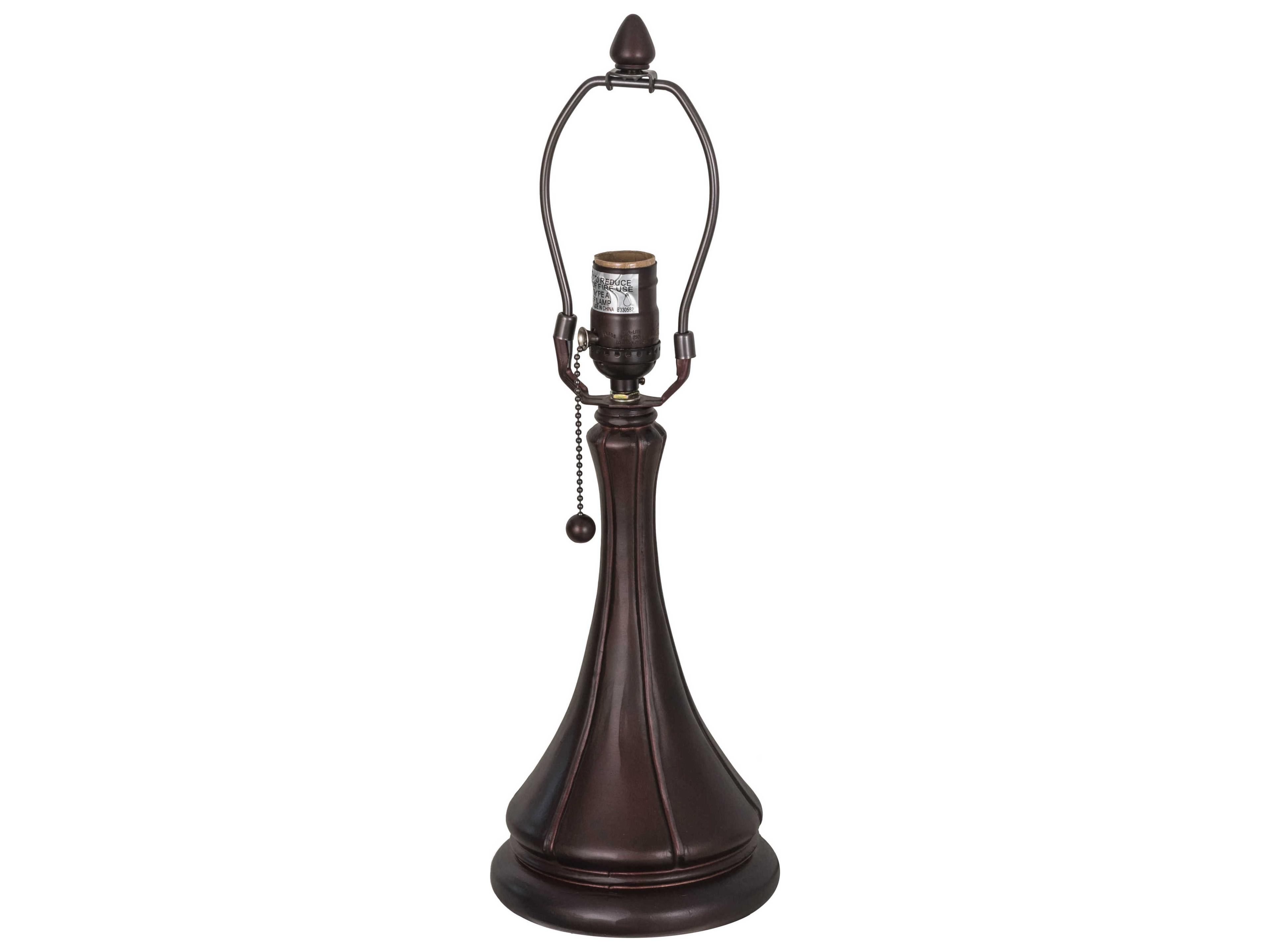 Meyda Fluted Antique Copper Table Lamp Base