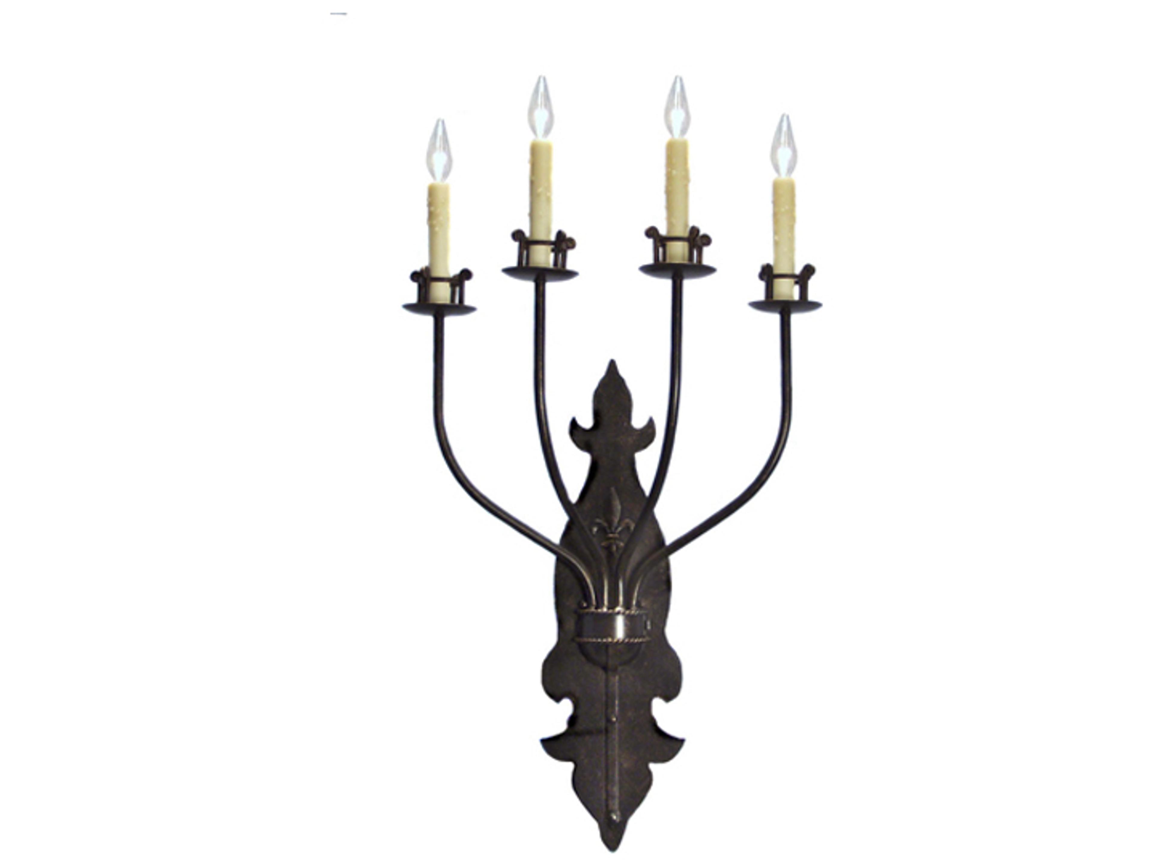 Meyda Beatrice 4-Light Gilded Tobacco Brown Wall Sconce