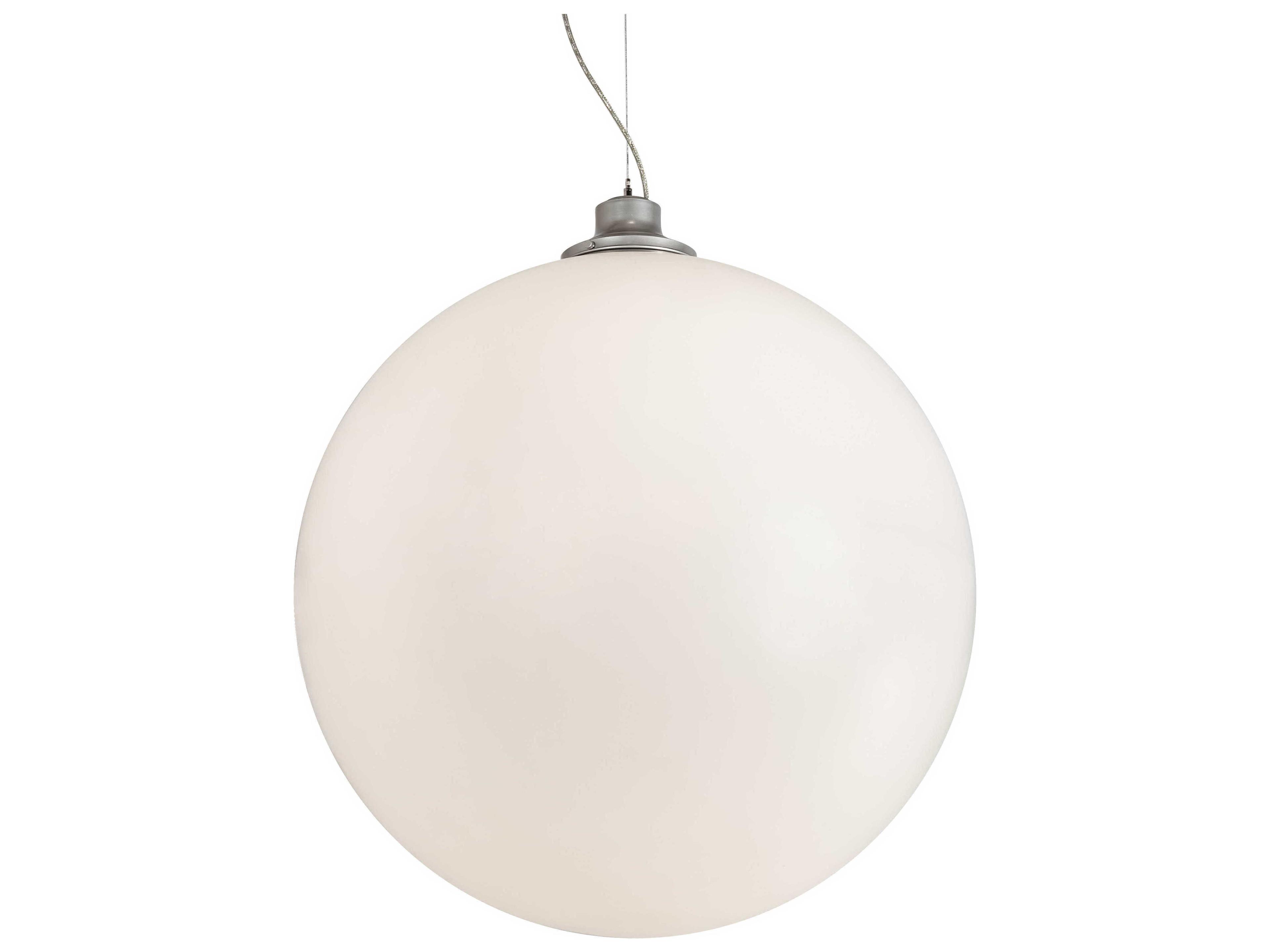 Meyda Bola 1-Light Nickel White Globe Pendant