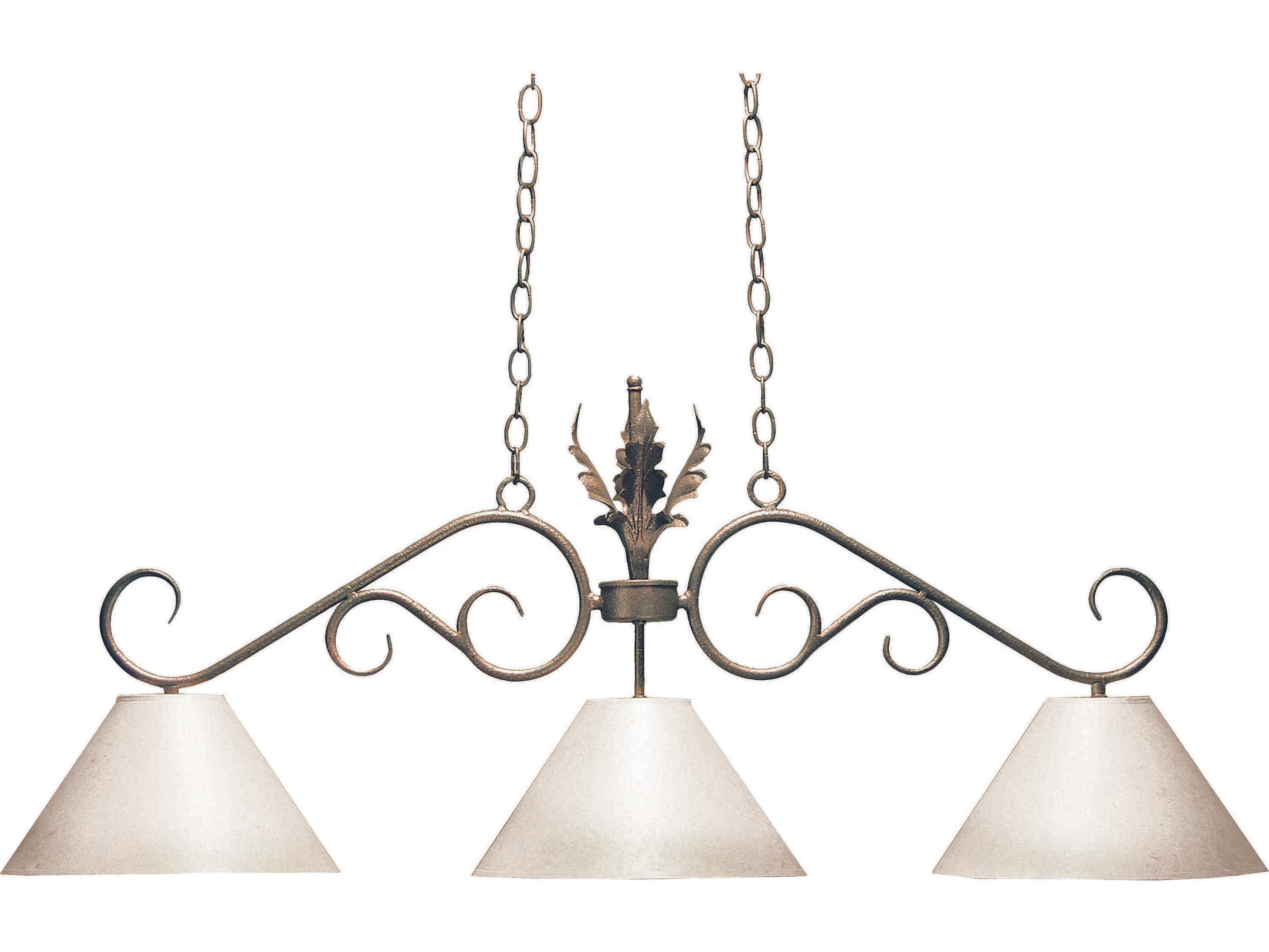 Meyda Bristol 3-Light Gilded Tobacco Brown Empire Island Pendant