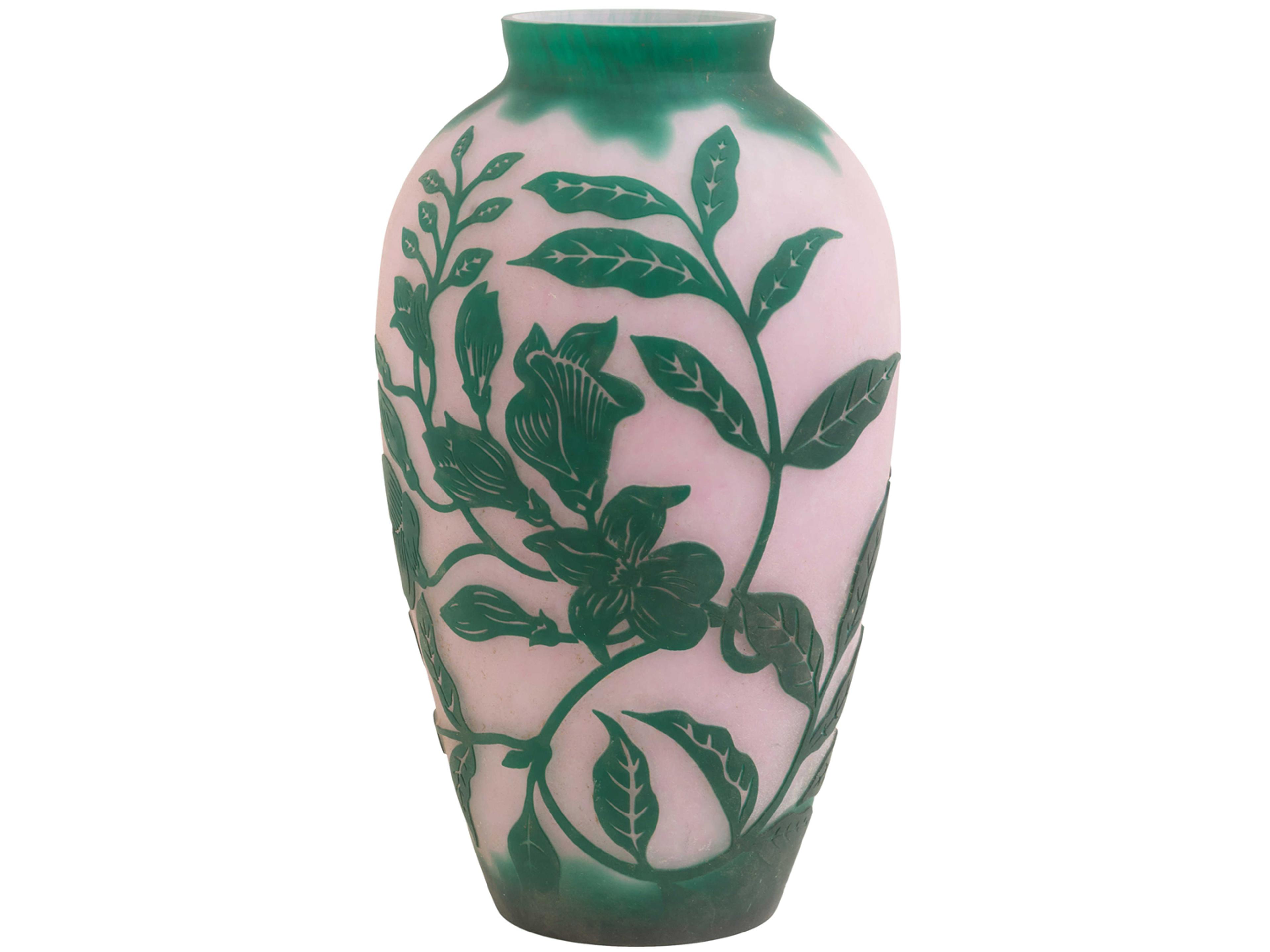 Meyda Cameo Pink / Green Vase
