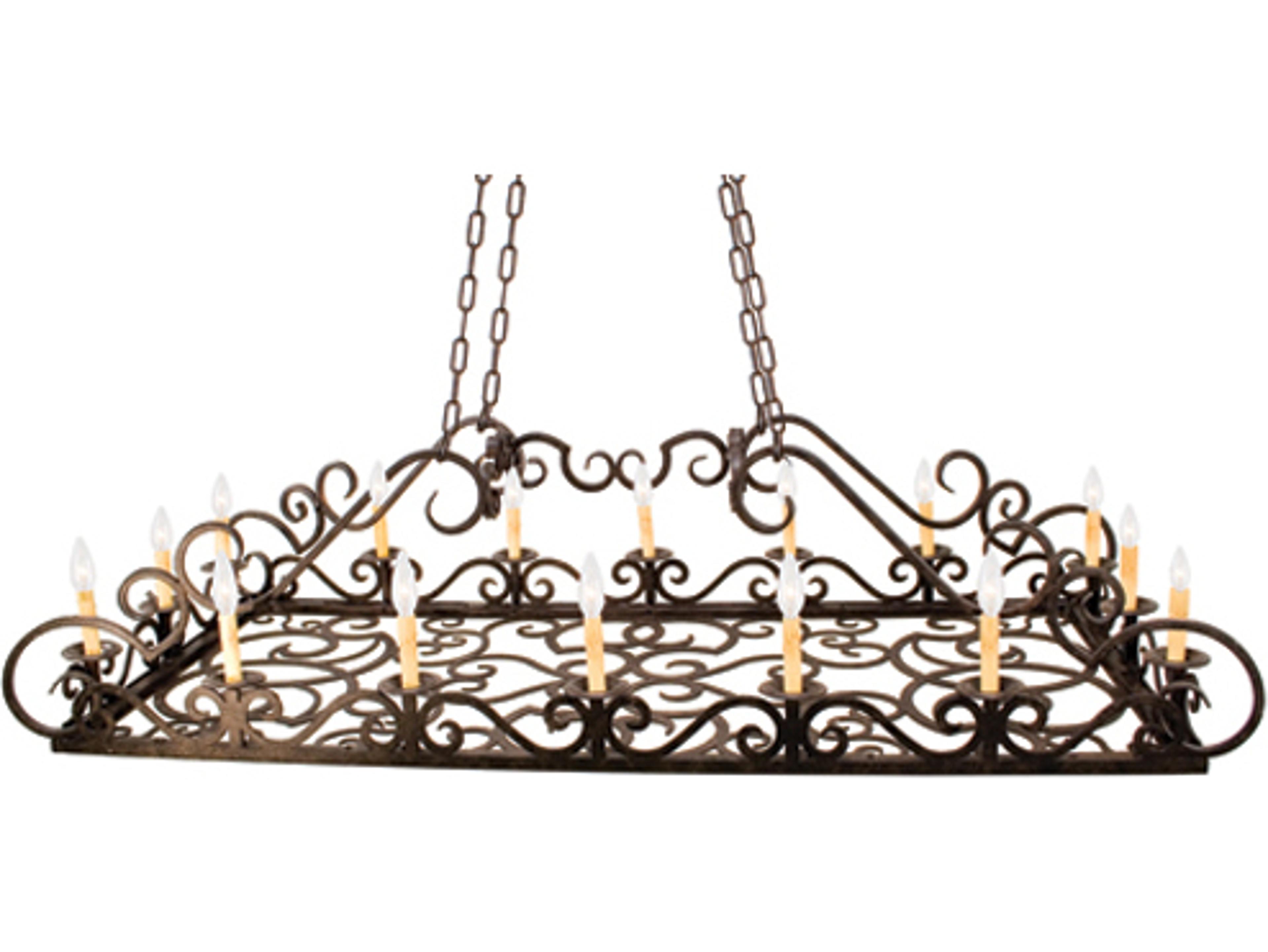 Meyda Carlotta 16-Light6-Light Chestnut Brown Island Pendant