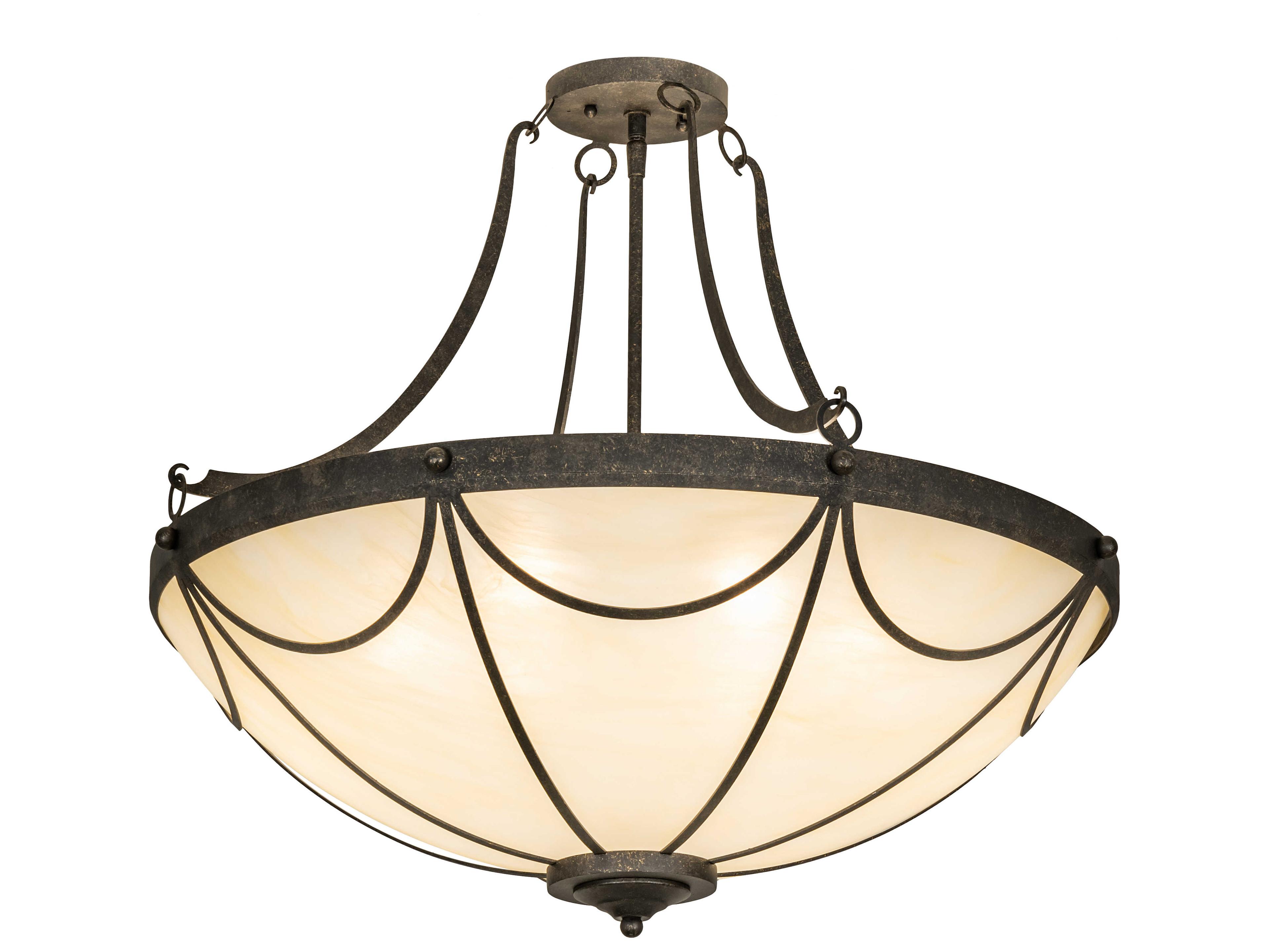 Meyda Carousel 6-Light Bronze Bowl Pendant