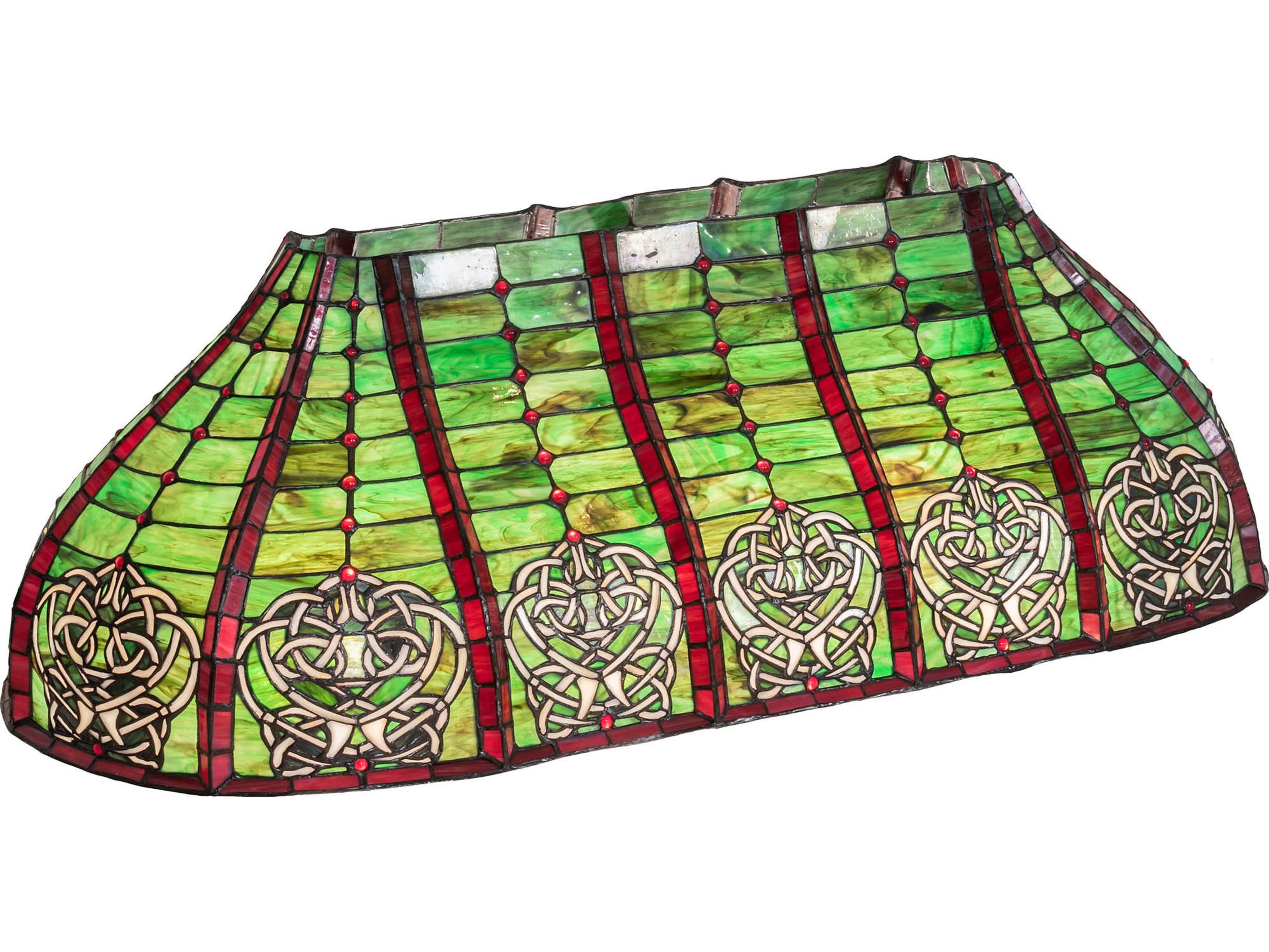 Meyda 40" Ruby / Green Celtic Knot Shade