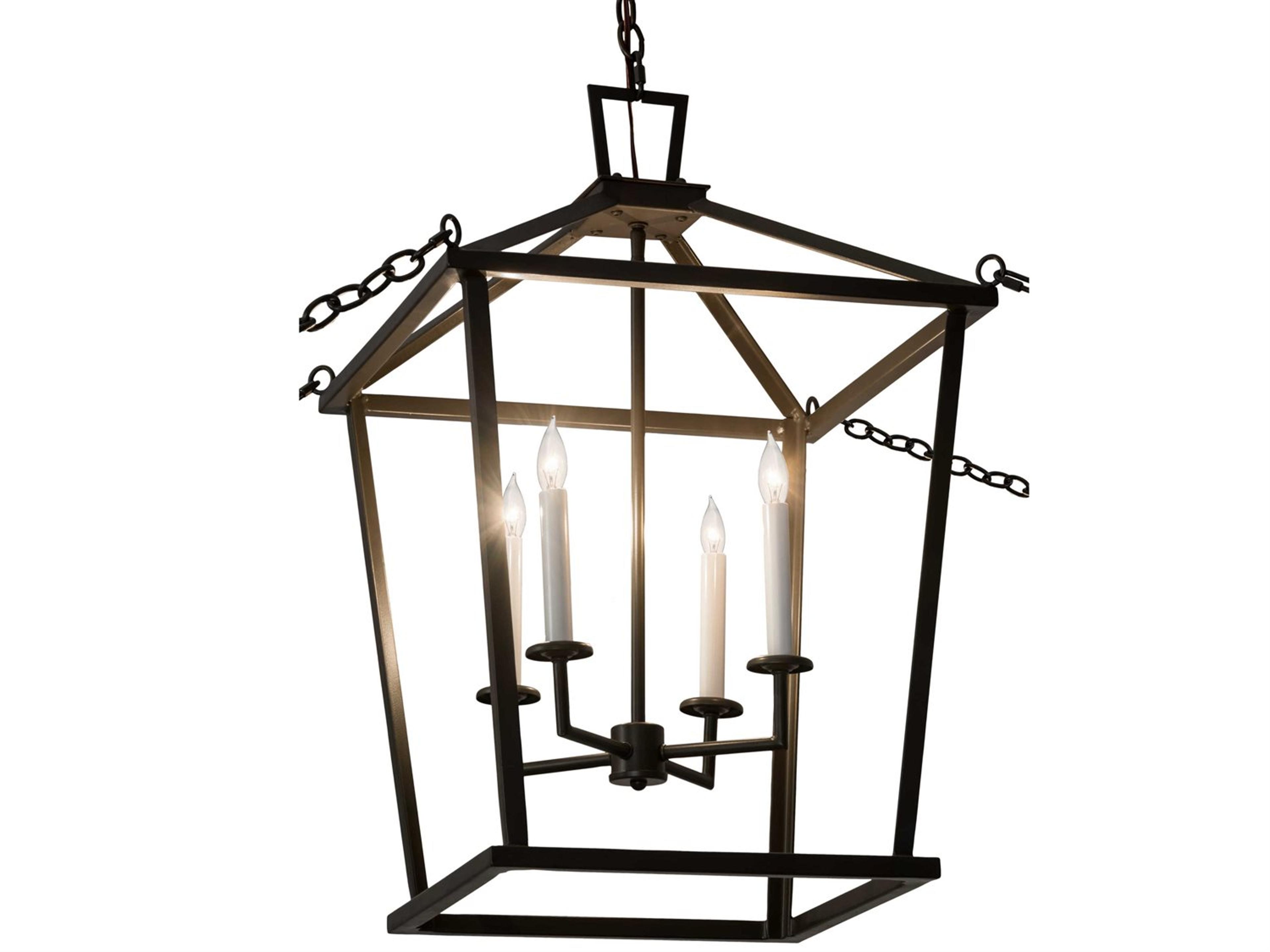 Meyda Kitzi 4-Light Bronze Glass Candelabra Chandelier