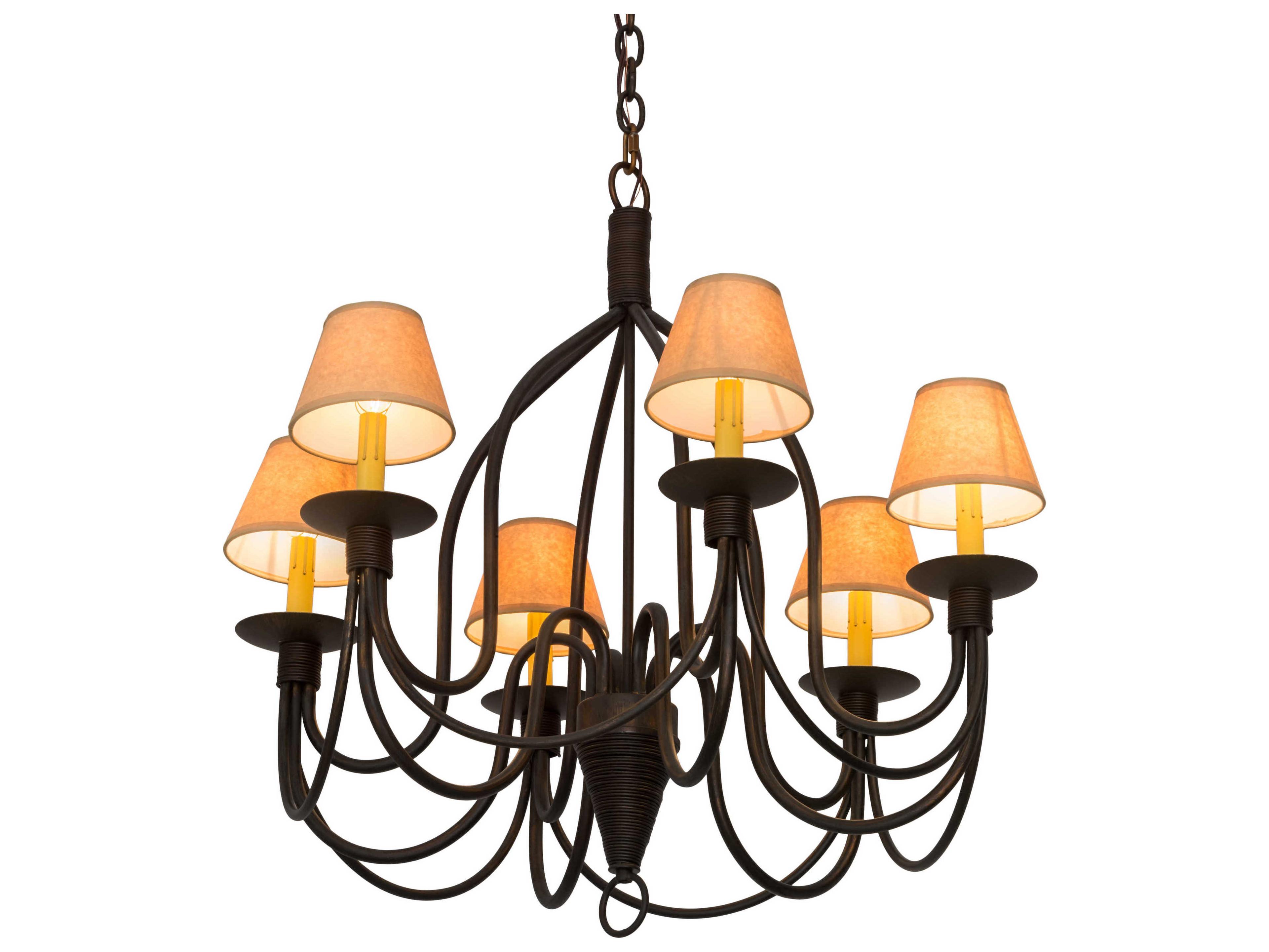 Meyda Bell 6-Light Brown Empire Chandelier