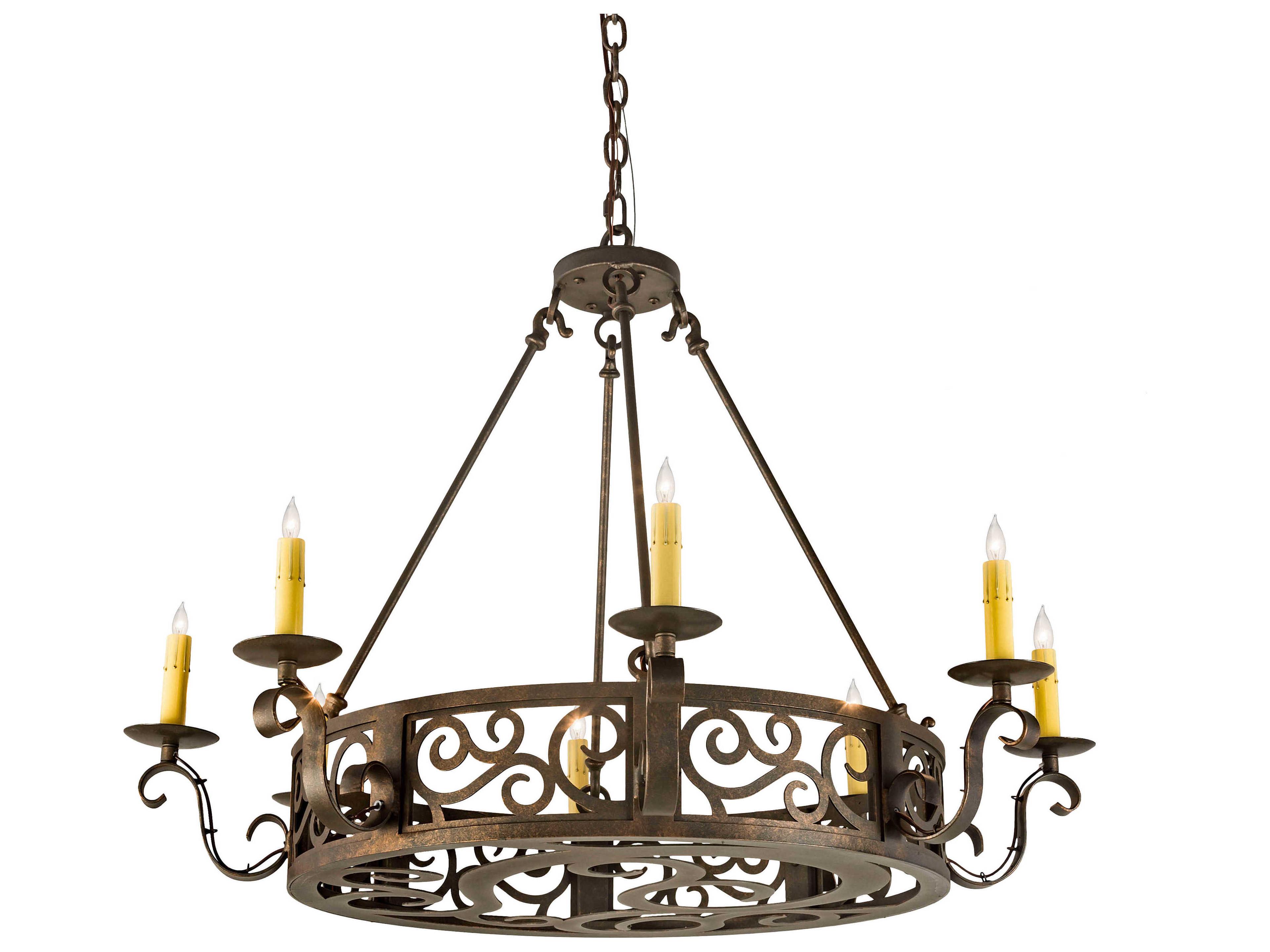 Meyda Delano 8-Light Brown Candelabra Chandelier