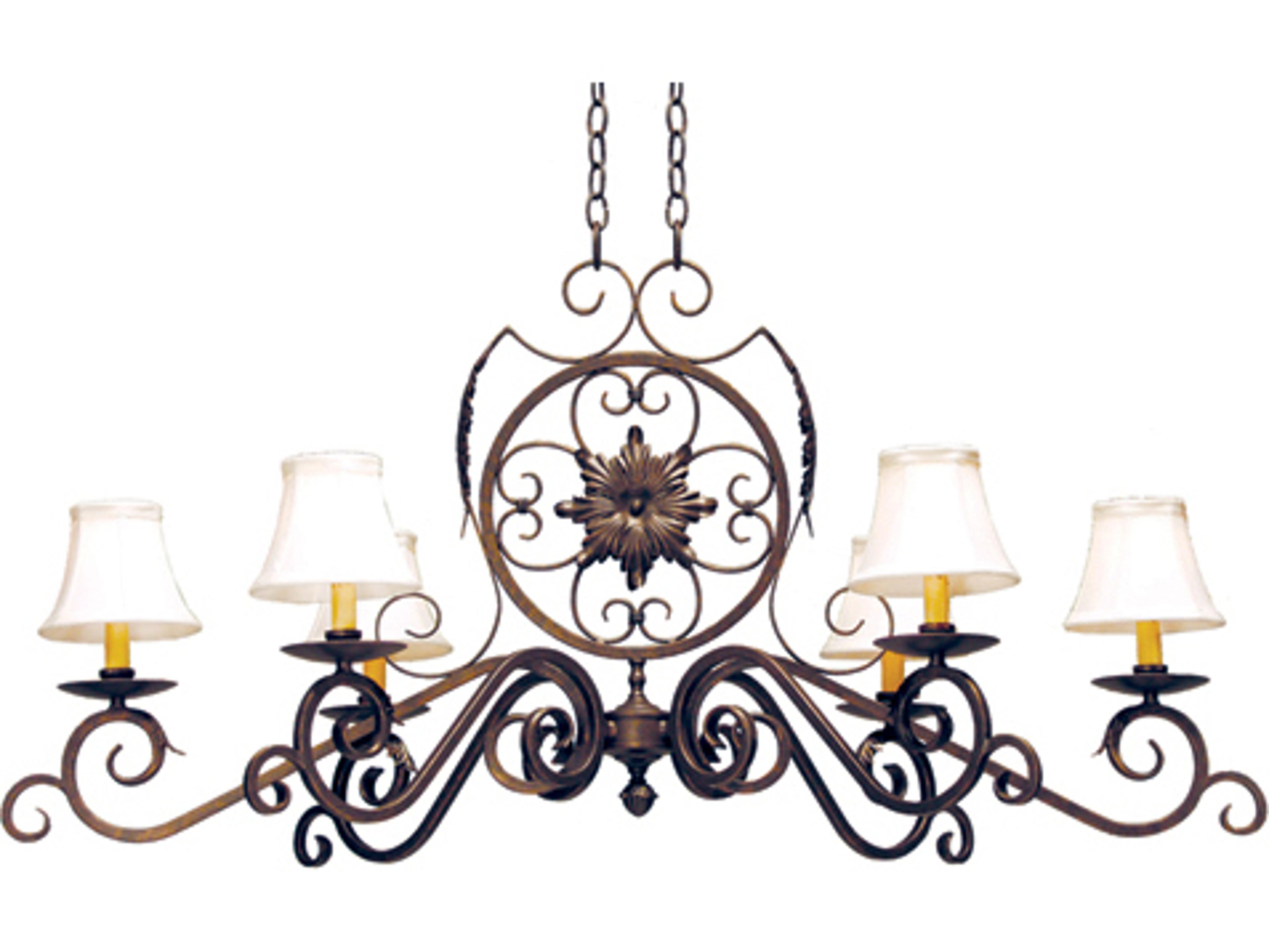 Meyda Christabel 6-Light Gilded Tobacco Brown Empire Chandelier