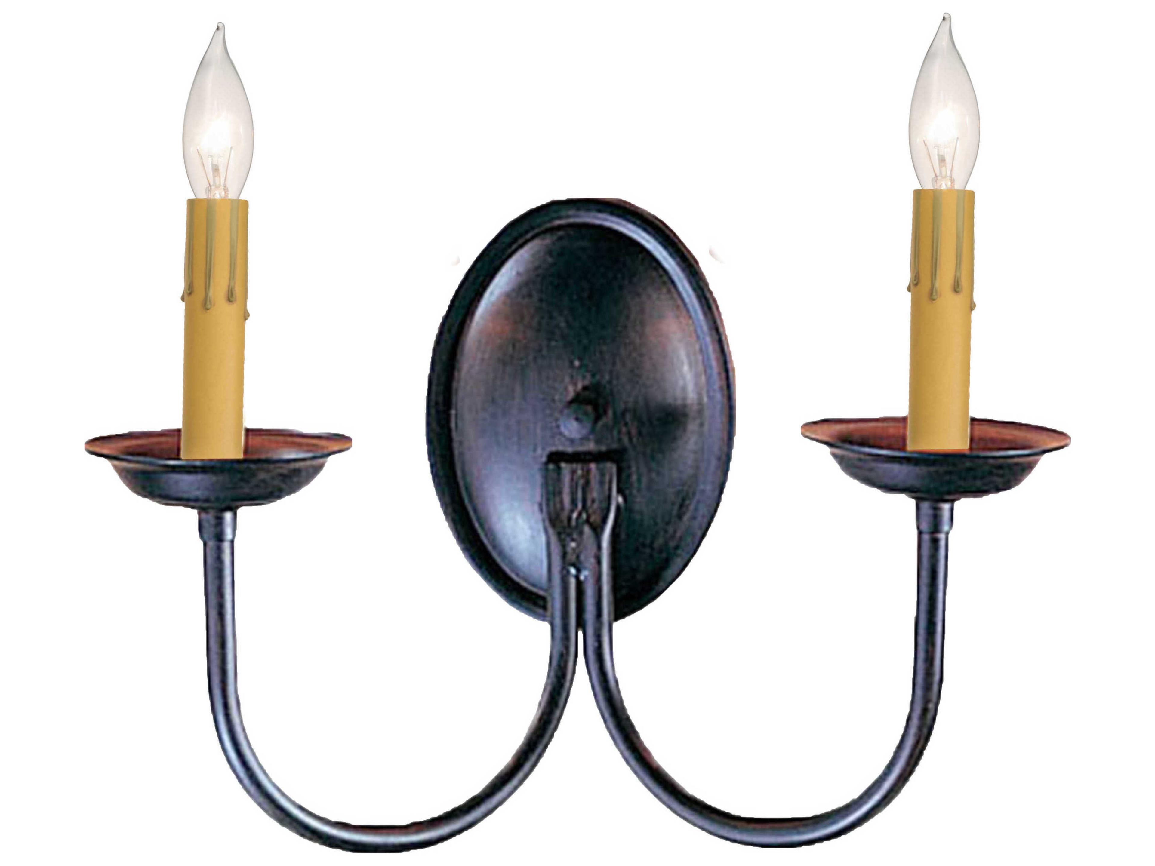 Meyda Classic 2-Light Black Wall Sconce