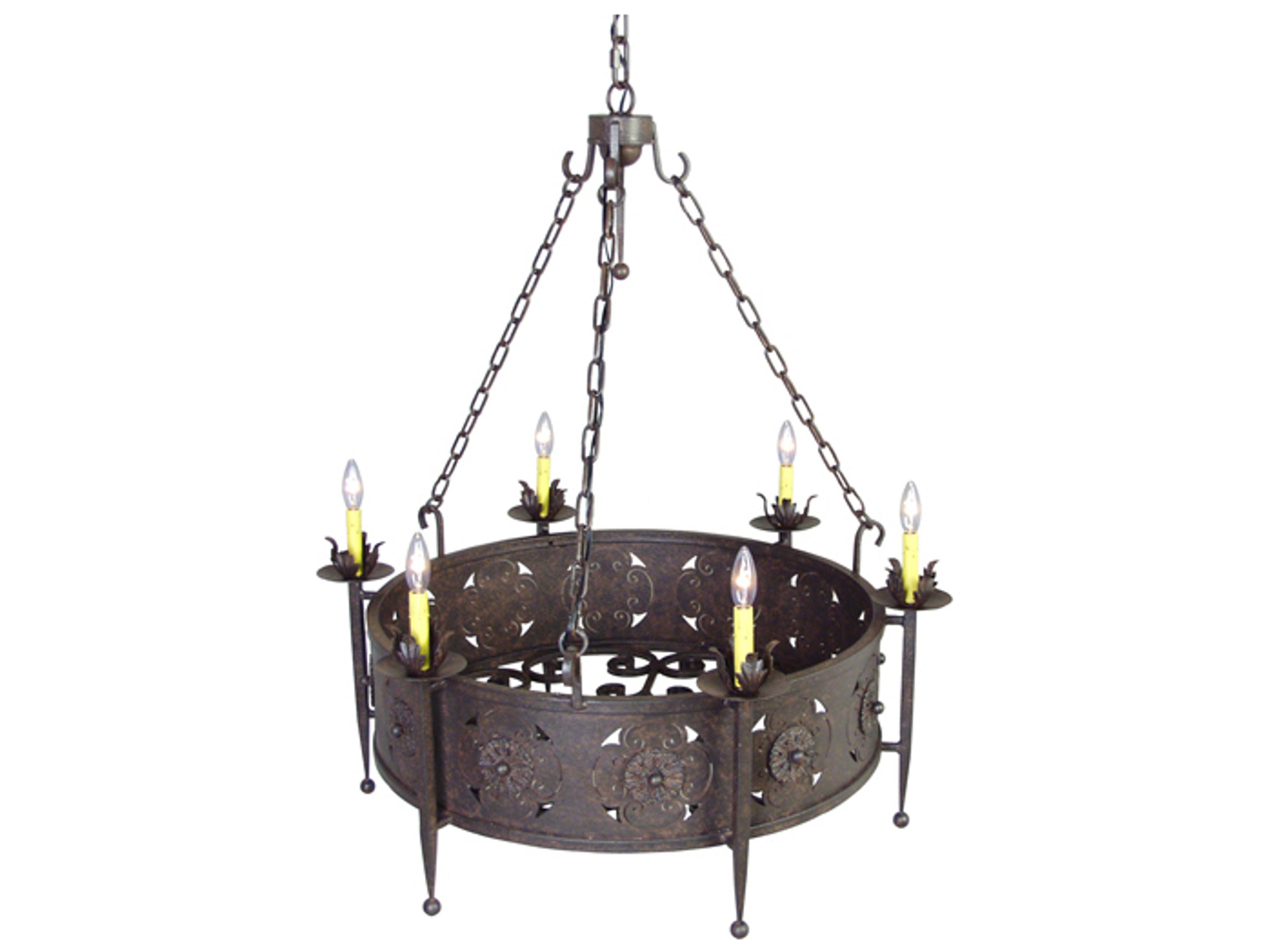 Meyda Claudio 6-Light Cajun Spice Brown Candelabra Chandelier