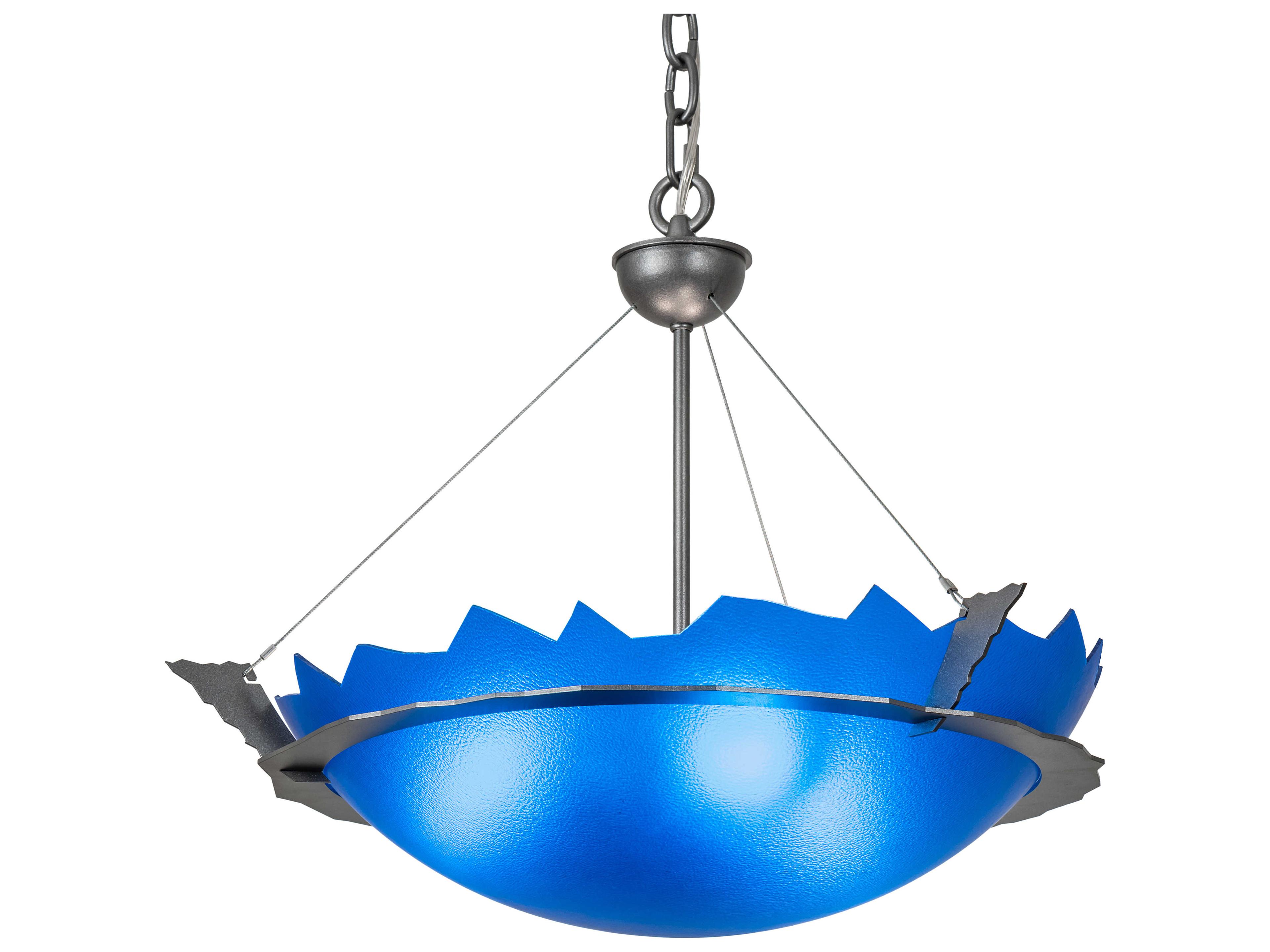 Meyda Colline 3-Light Pewter Bowl Pendant