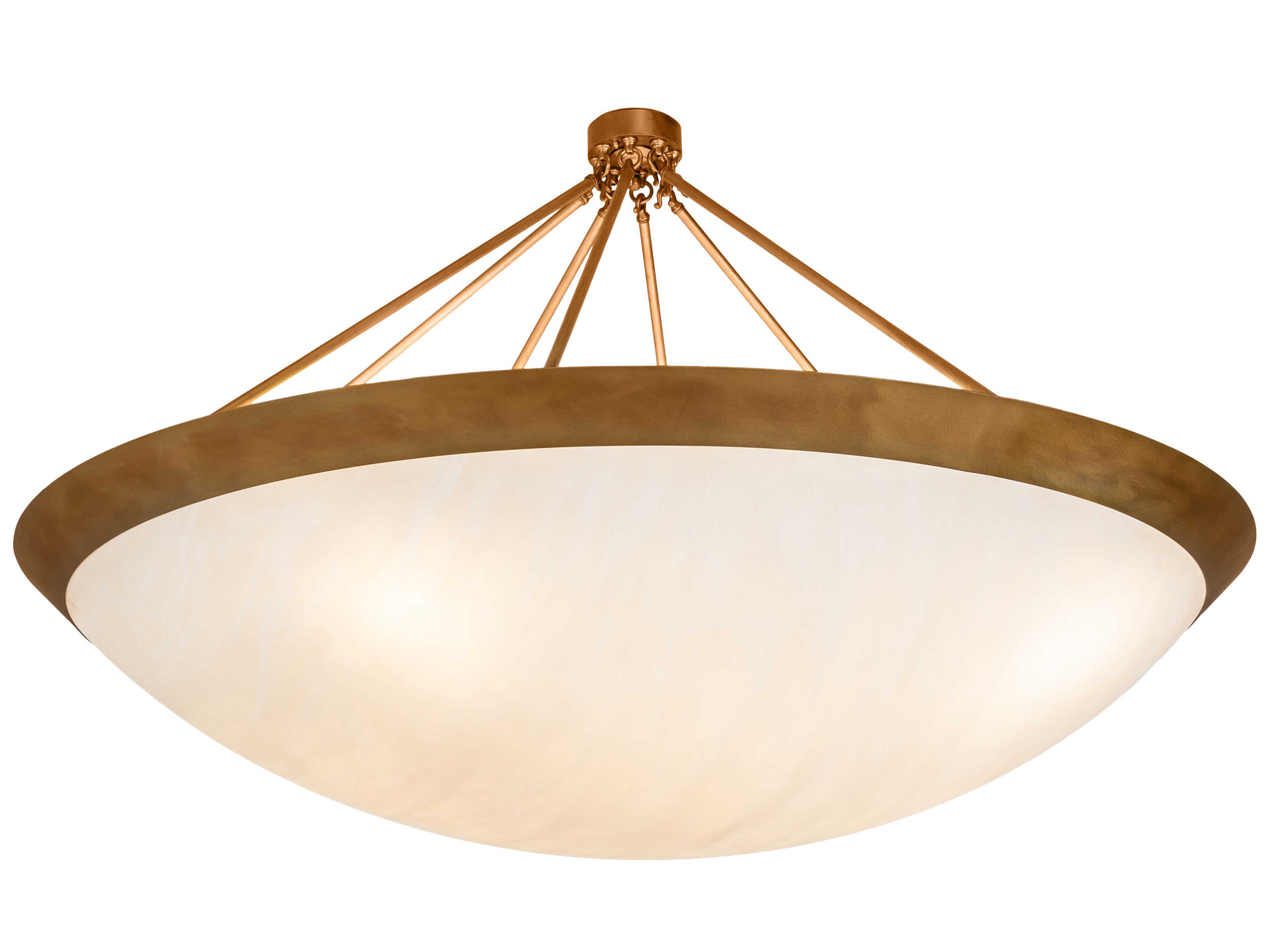 Meyda Commerce 8-Light Gold Bowl Pendant