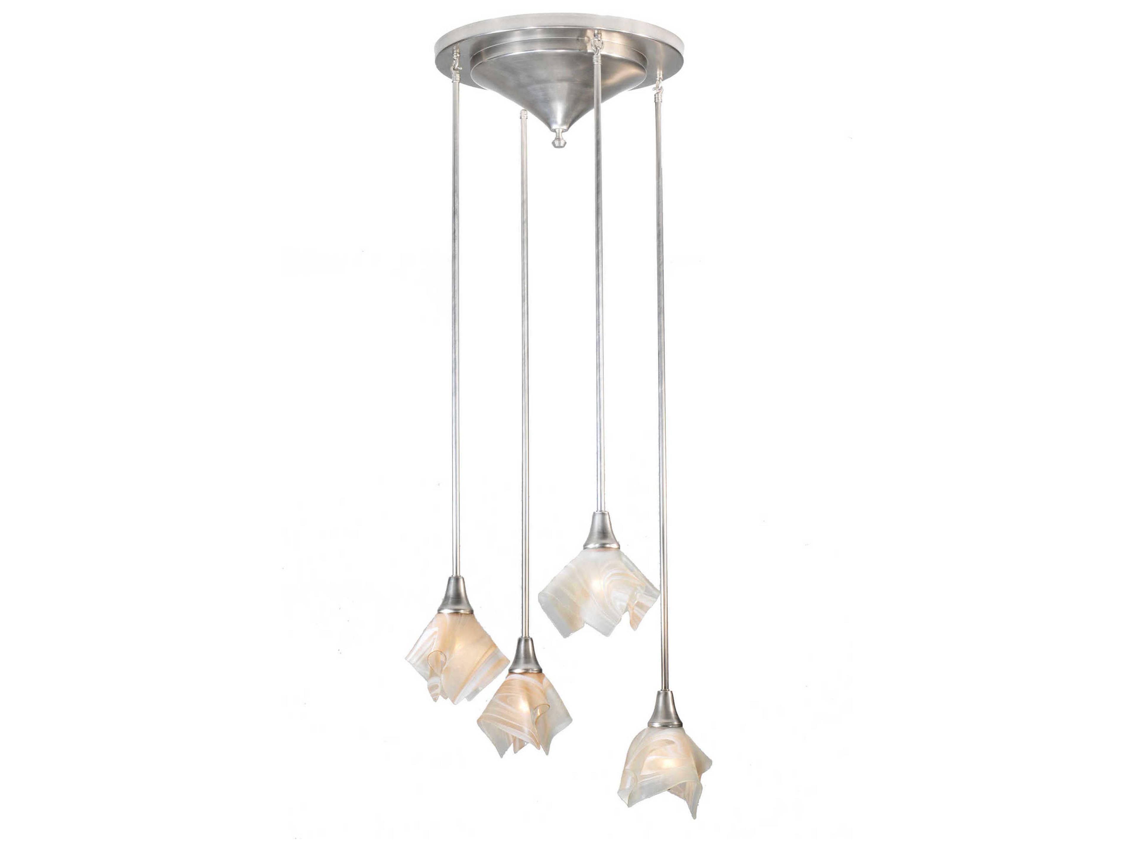 Meyda Contemporary 4-Light Nickel Flush Mount