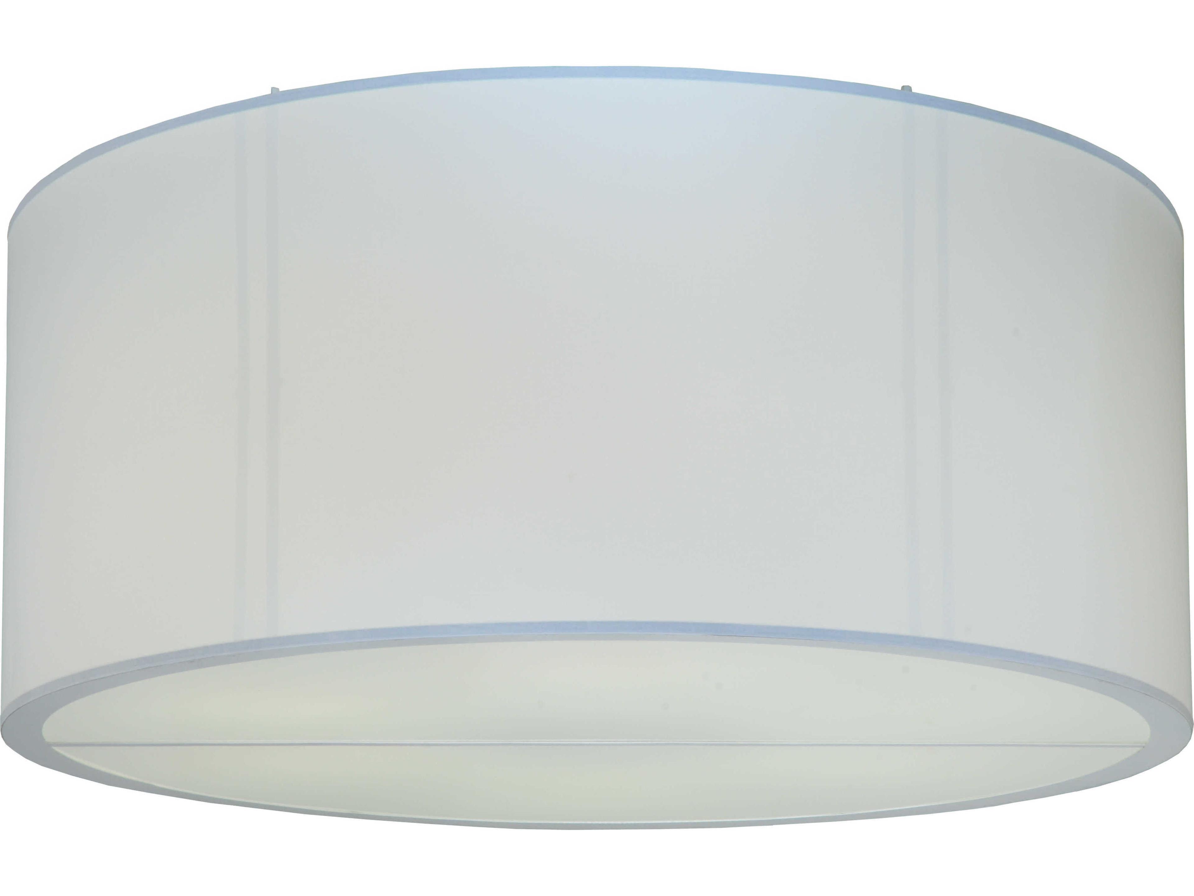 Meyda Contemporary 6-Light White Drum Flush Mount