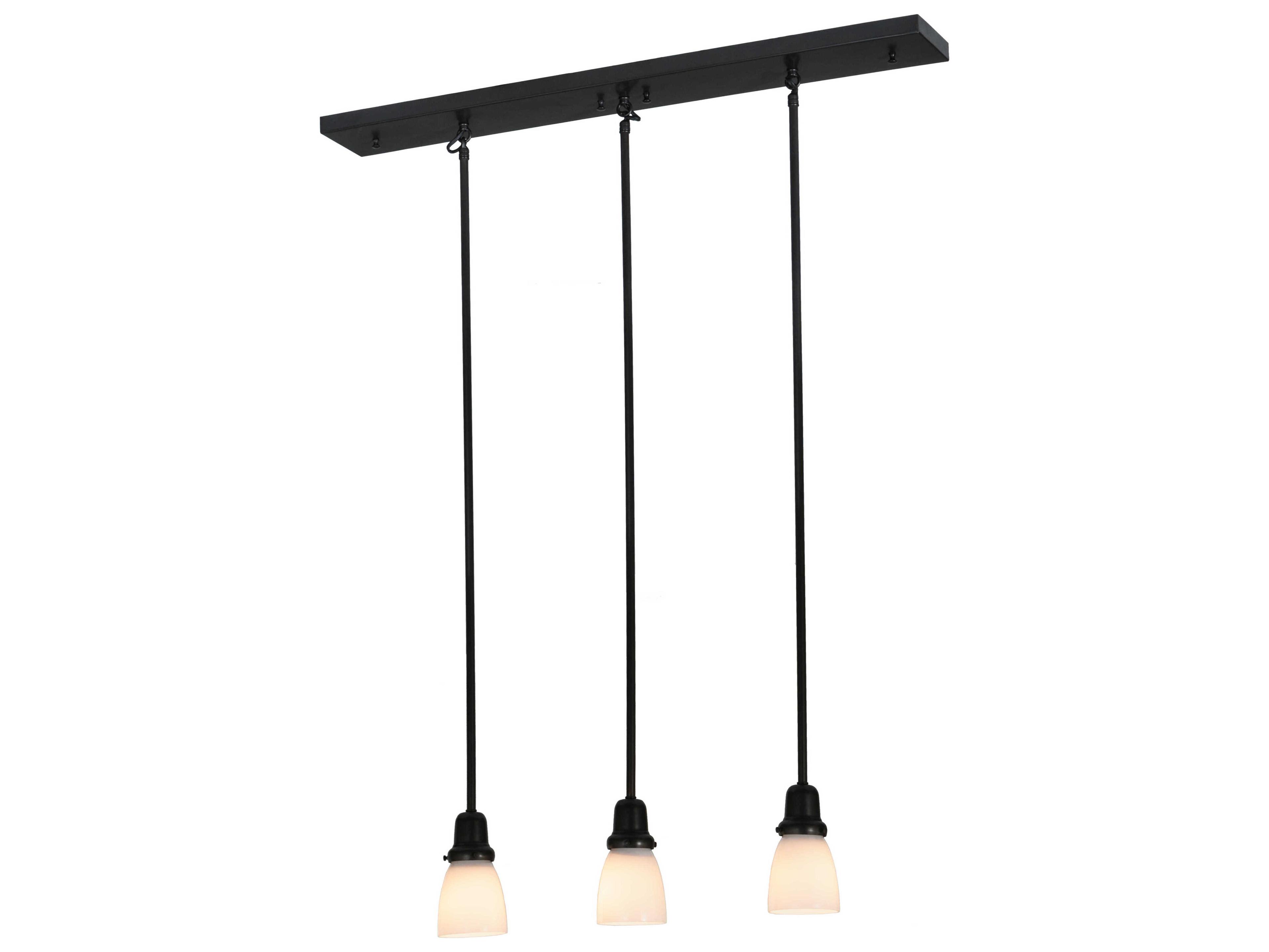 Meyda Contemporary 3-Light Brown Bell Island Pendant