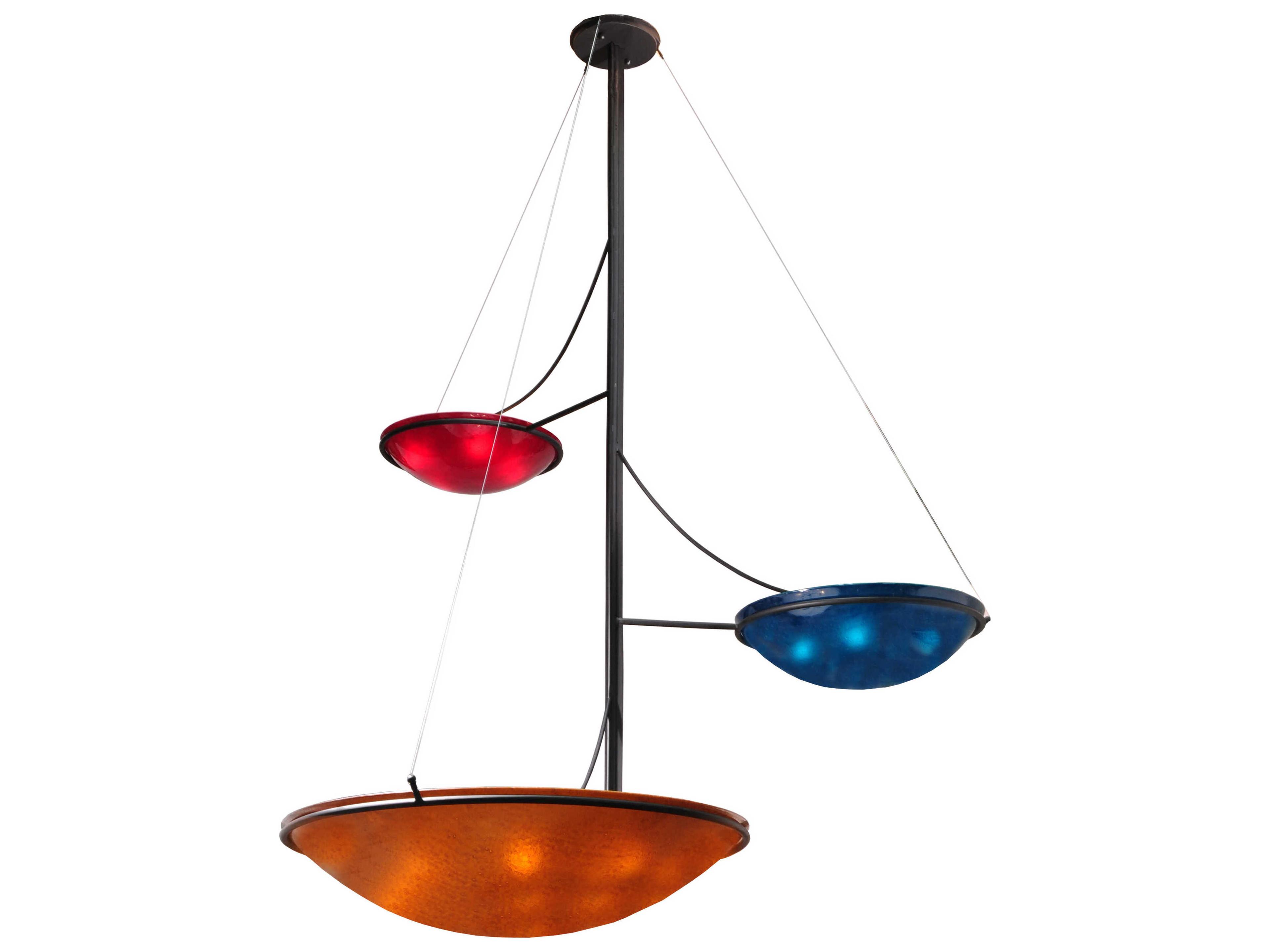 Meyda Metro Fusion 1-Light Orange Bowl Chandelier