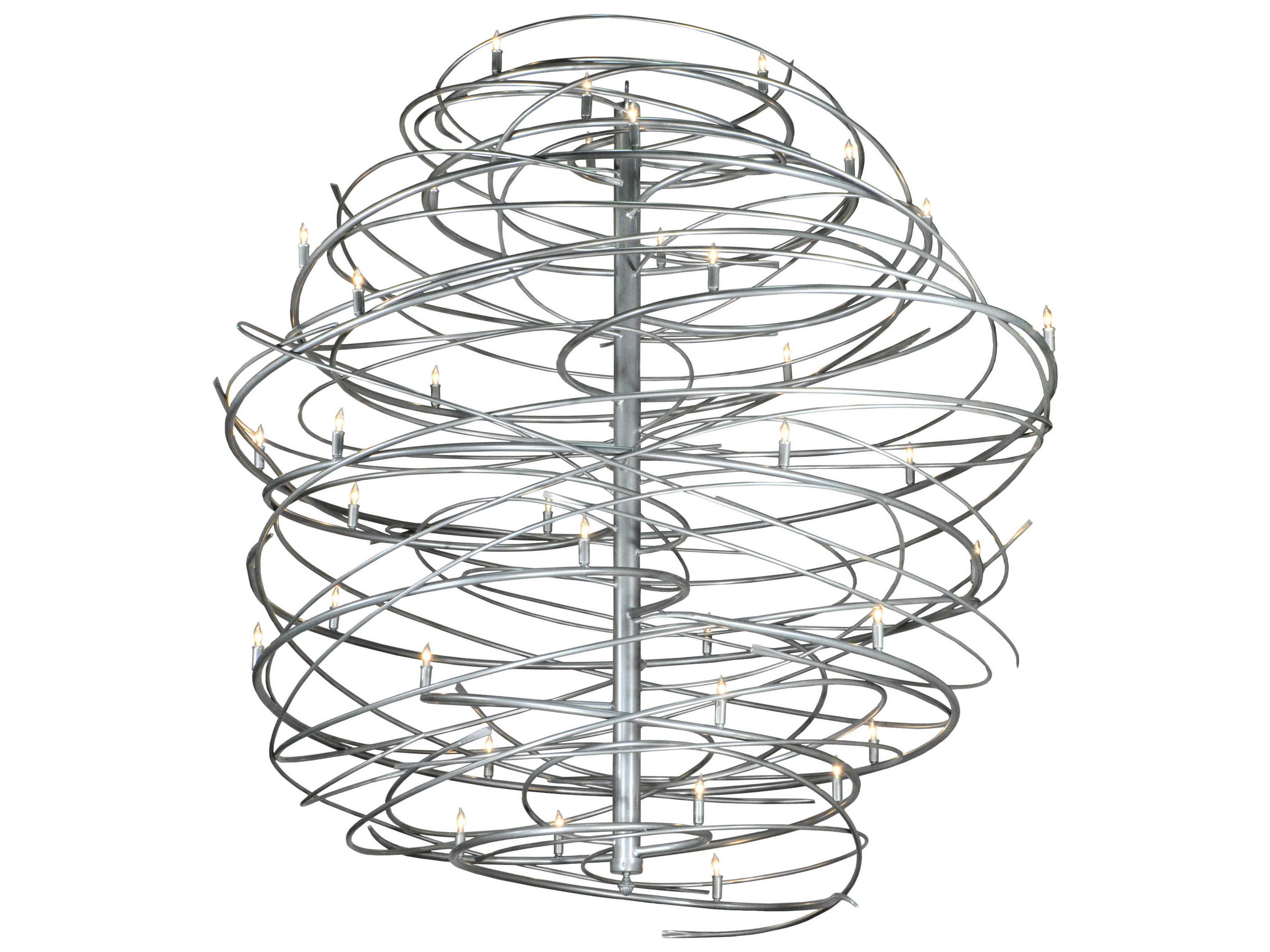 Meyda Cyclone 3-Light Steel Tiered Chandelier