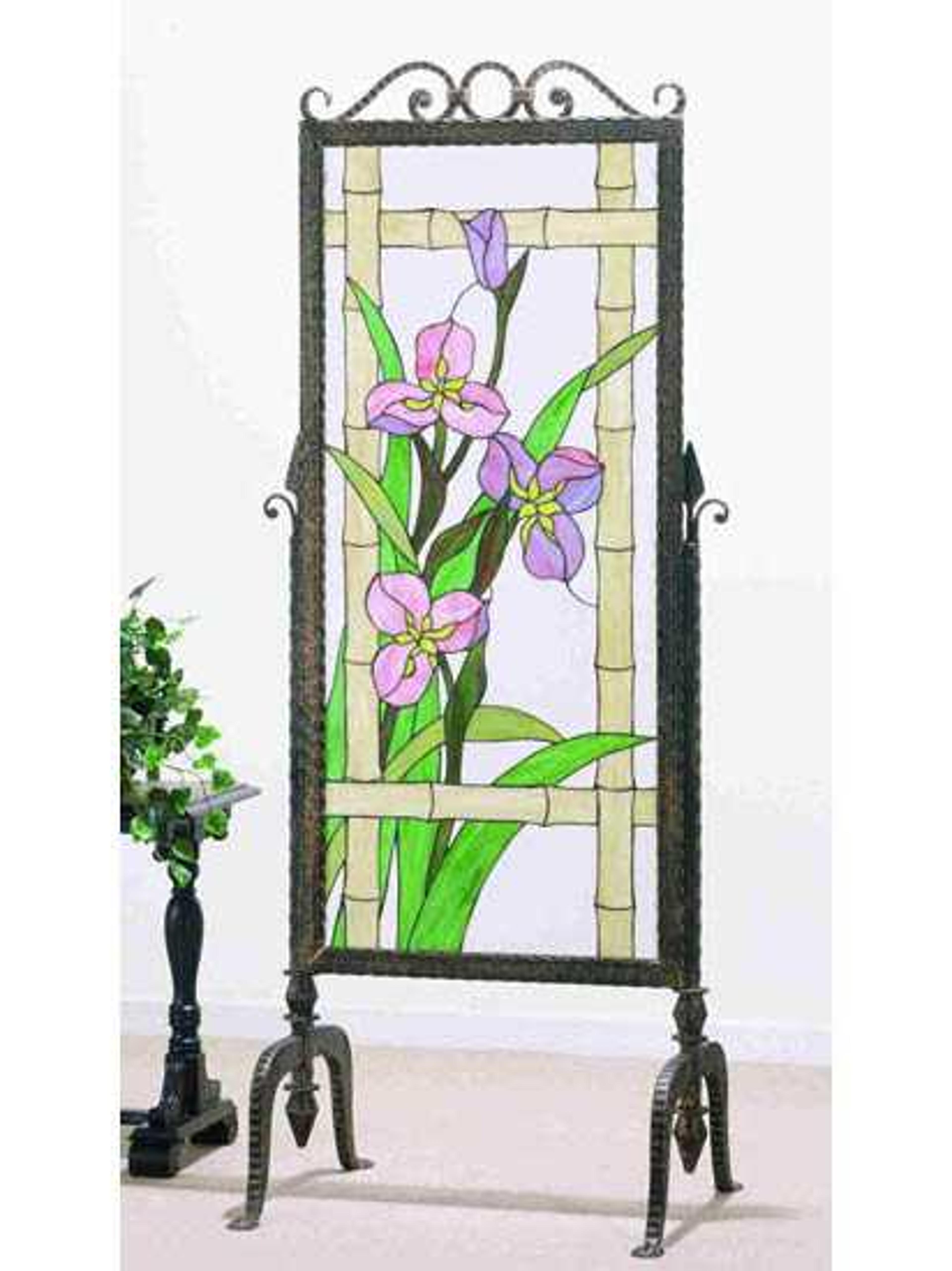 Meyda Meadow-Beauty Glass & Metal Room Divider