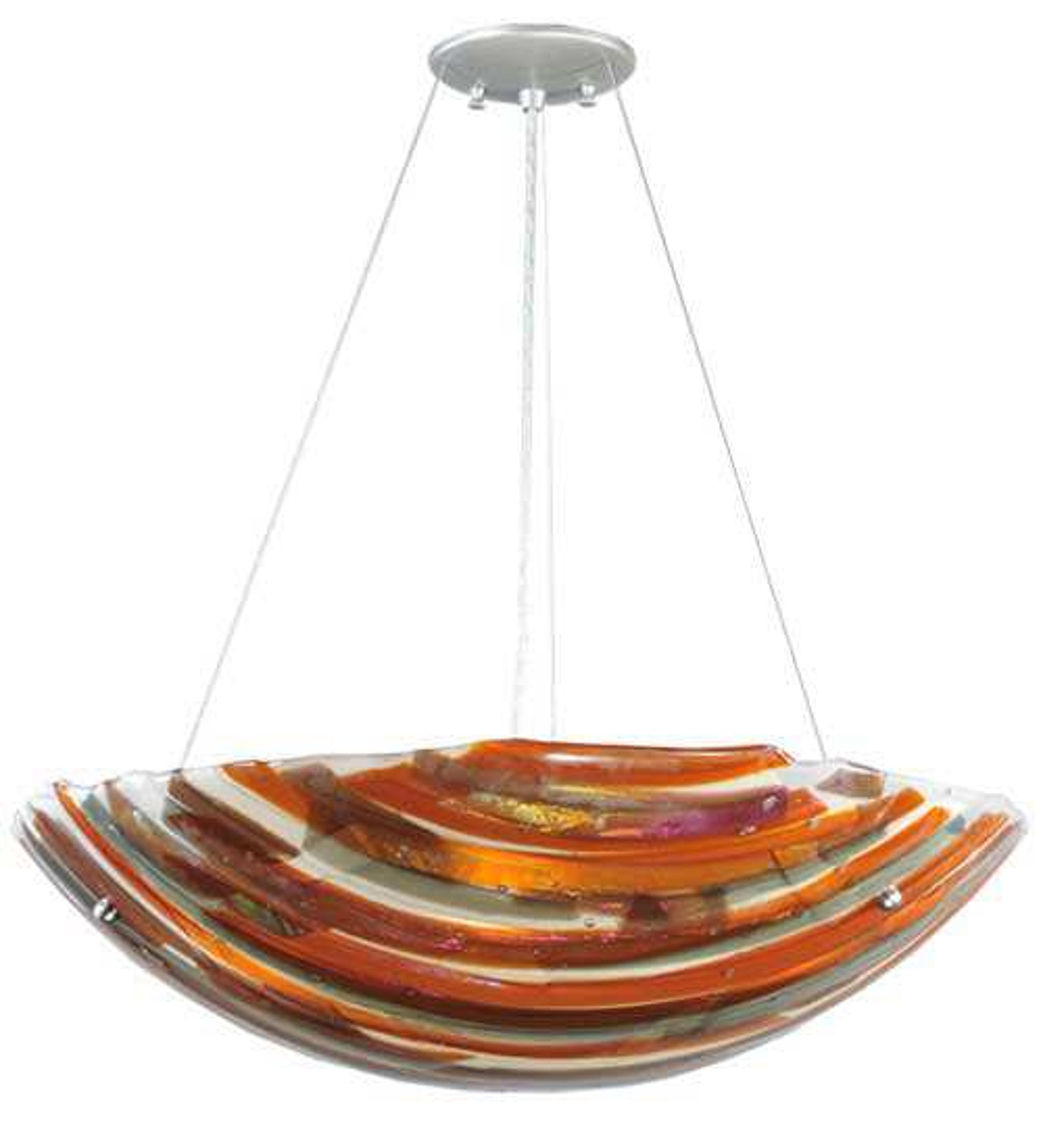Meyda Metro Fusion 4-Light Gray Tiffany Bowl Pendant