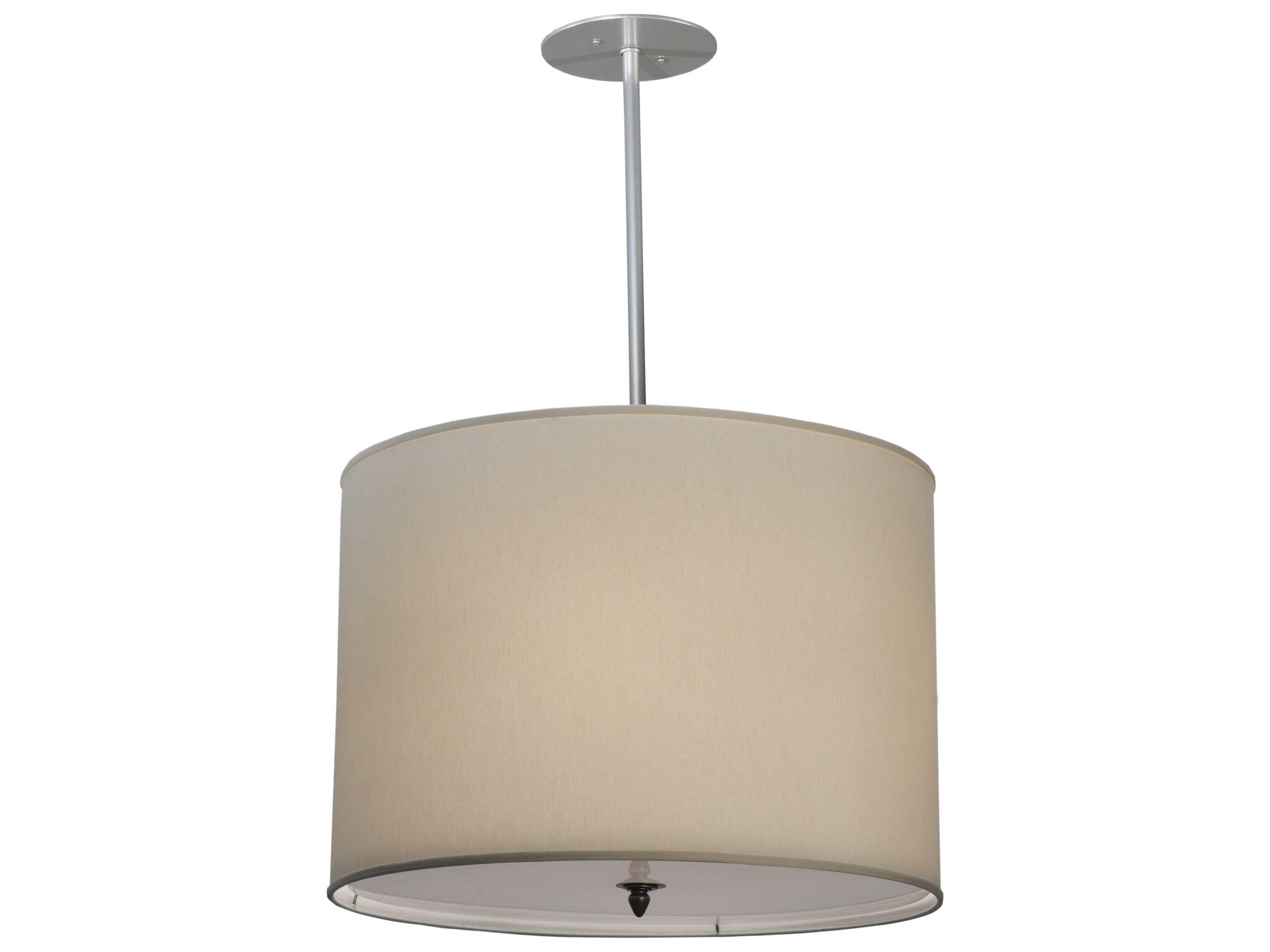 Meyda Contemporary 4-Light Nickel Drum Pendant