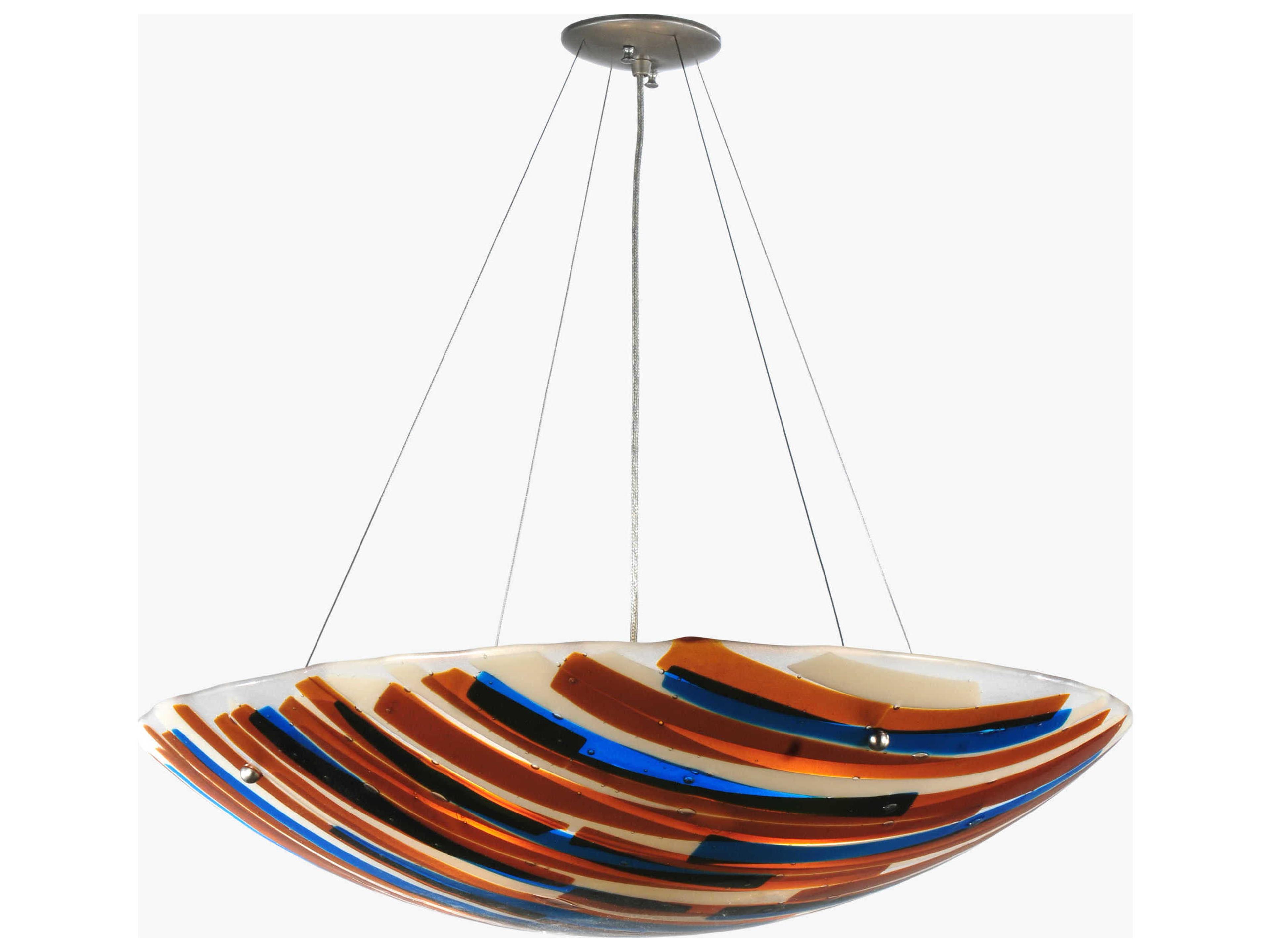 Meyda Contemporary 4-Light Nickel Bowl Pendant