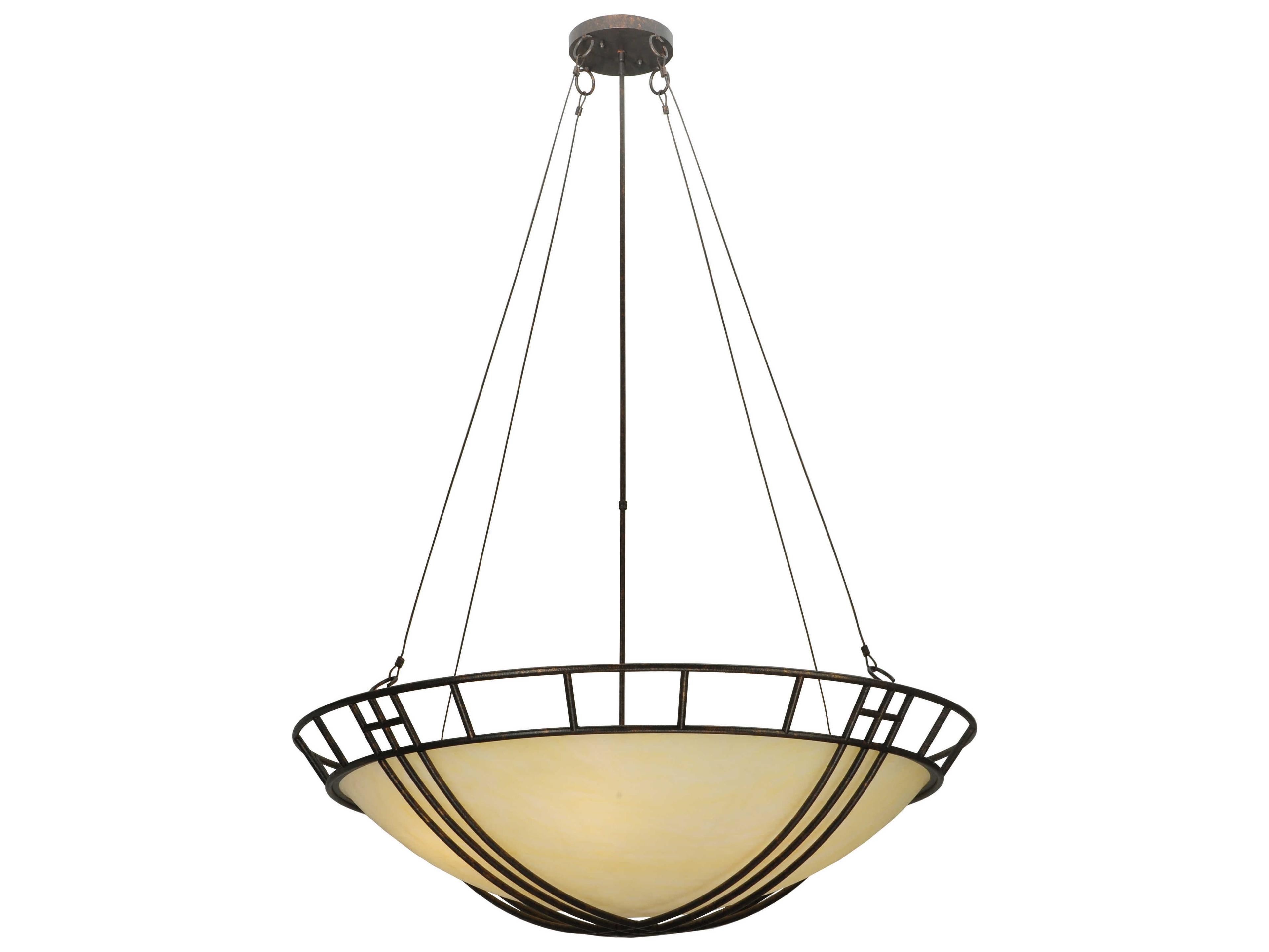 Meyda Contemporary 6-Light Brown Bowl Pendant
