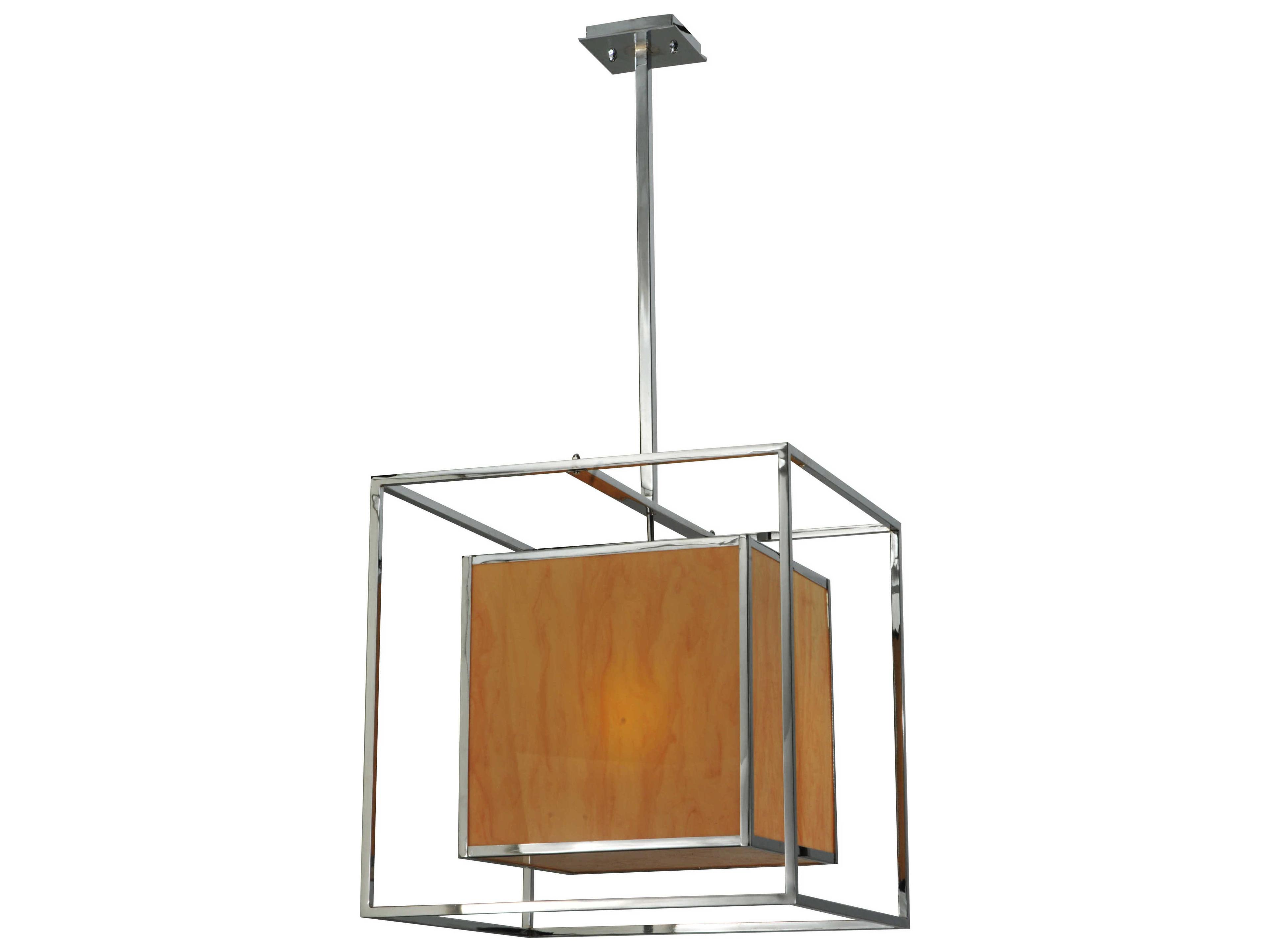 Meyda Kitzi Box 3-Light Gray Geometric Pendant