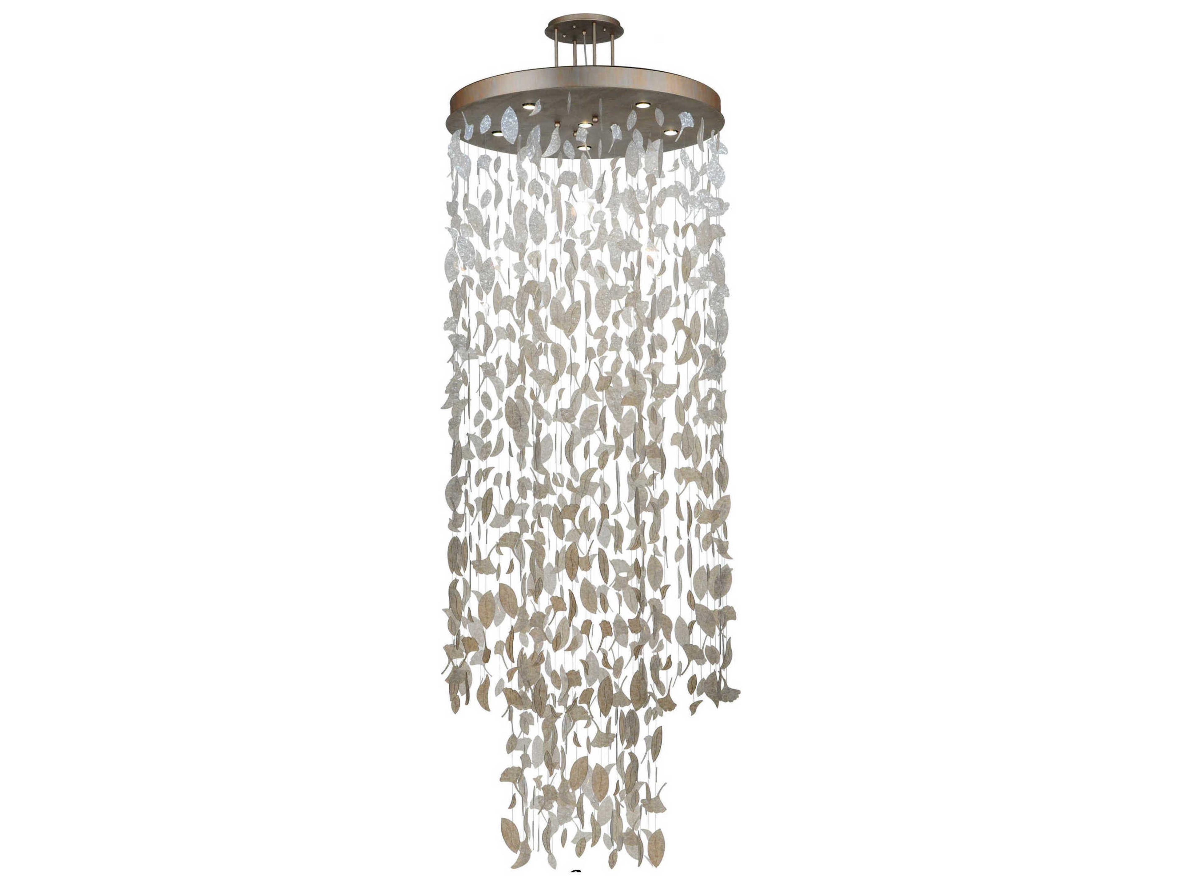 Meyda Ginkgo 6-Light Gray Pendant