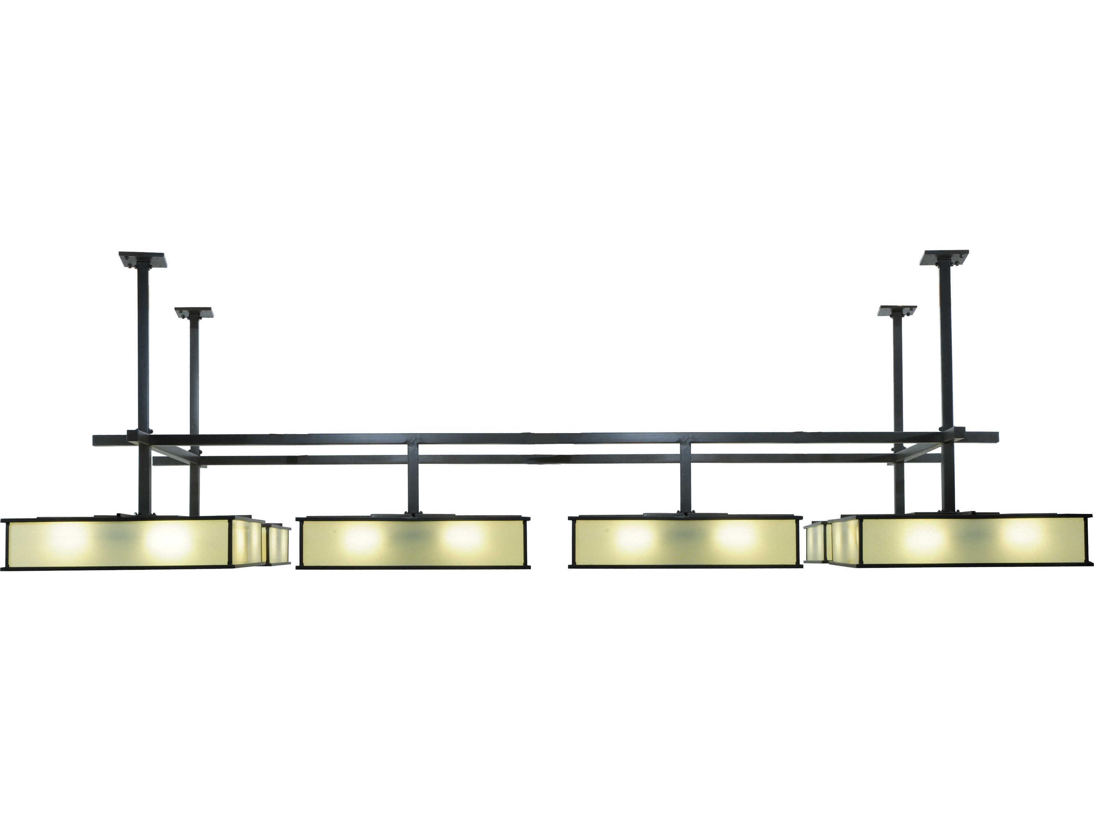 Meyda Contemporary 6-Light Brown Geometric Semi Flush Mount