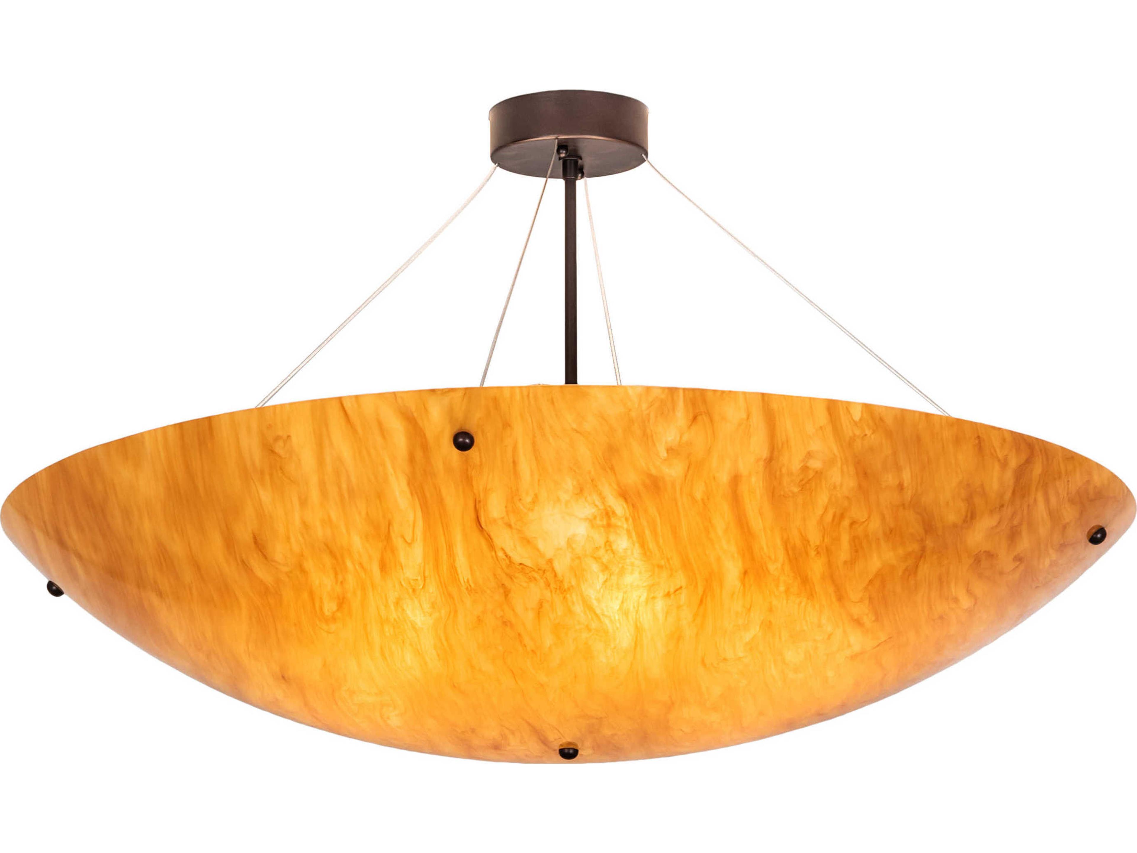 Meyda Cypola 6-Light Mahogany Bronze Brown Bowl Pendant