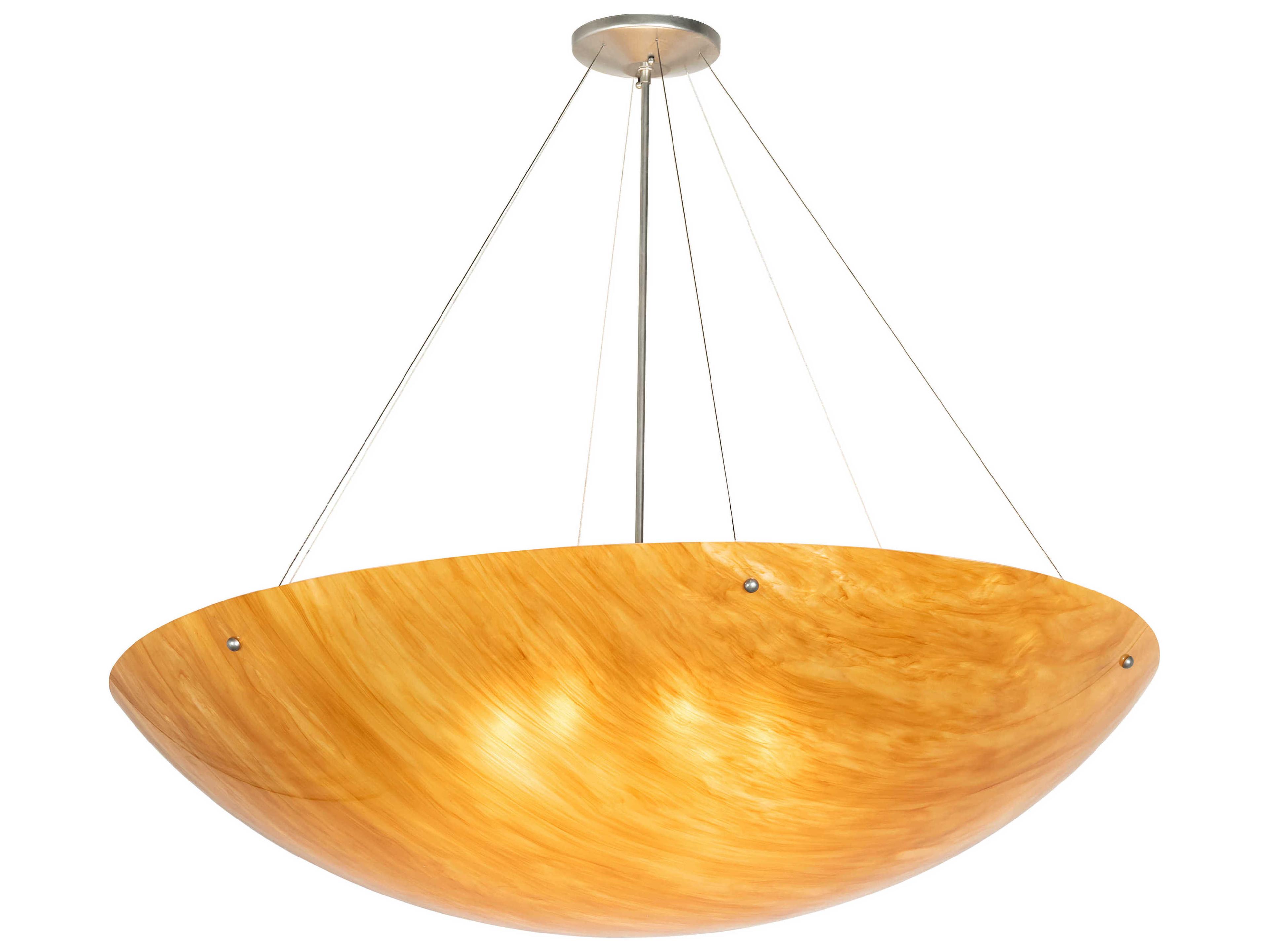 Meyda Cypola 8-Light Brushed Nickel Brown Bowl Pendant