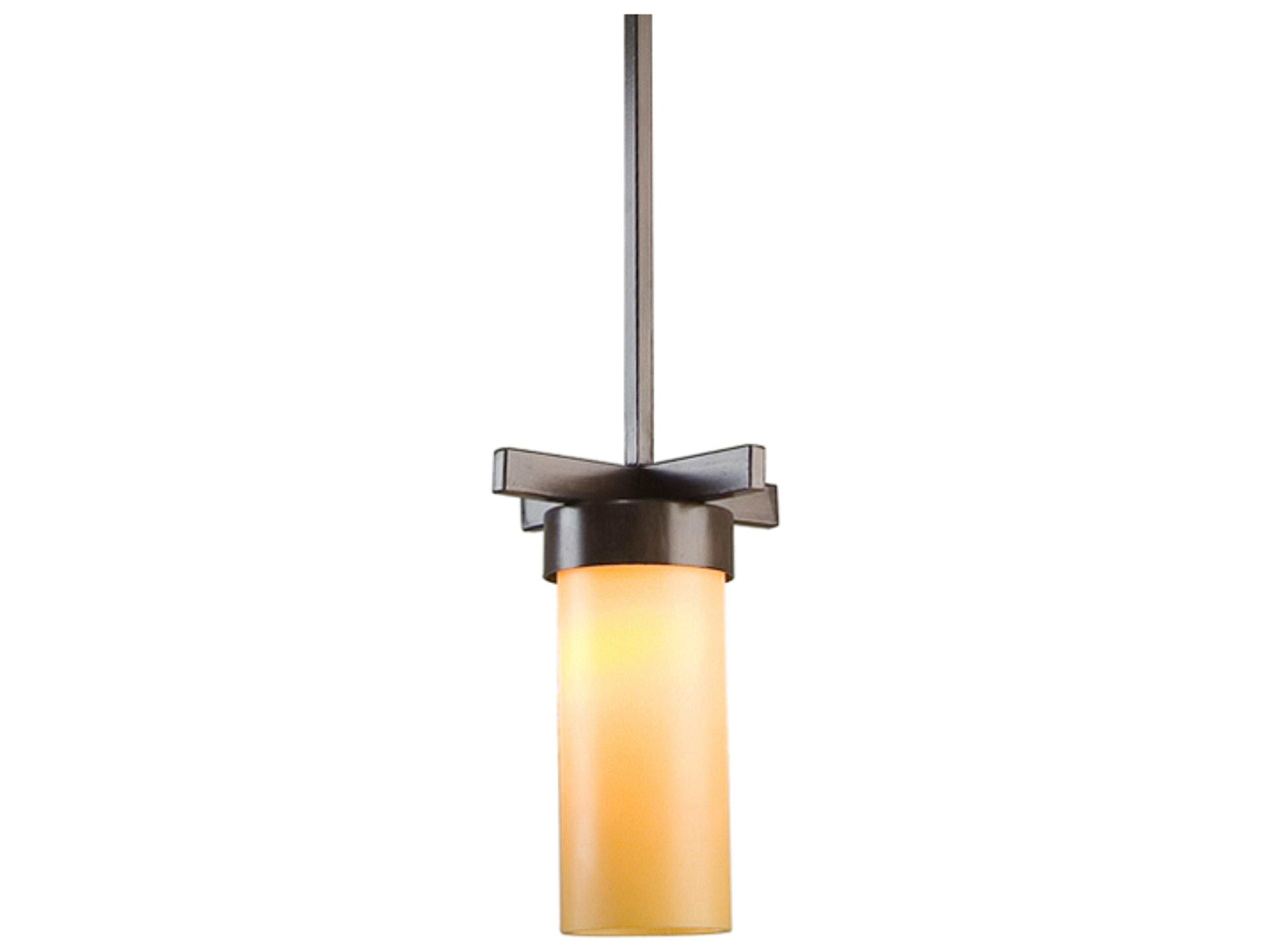 Meyda Dante 1-Light Classic Rust Brown Cylinder Mini Pendant