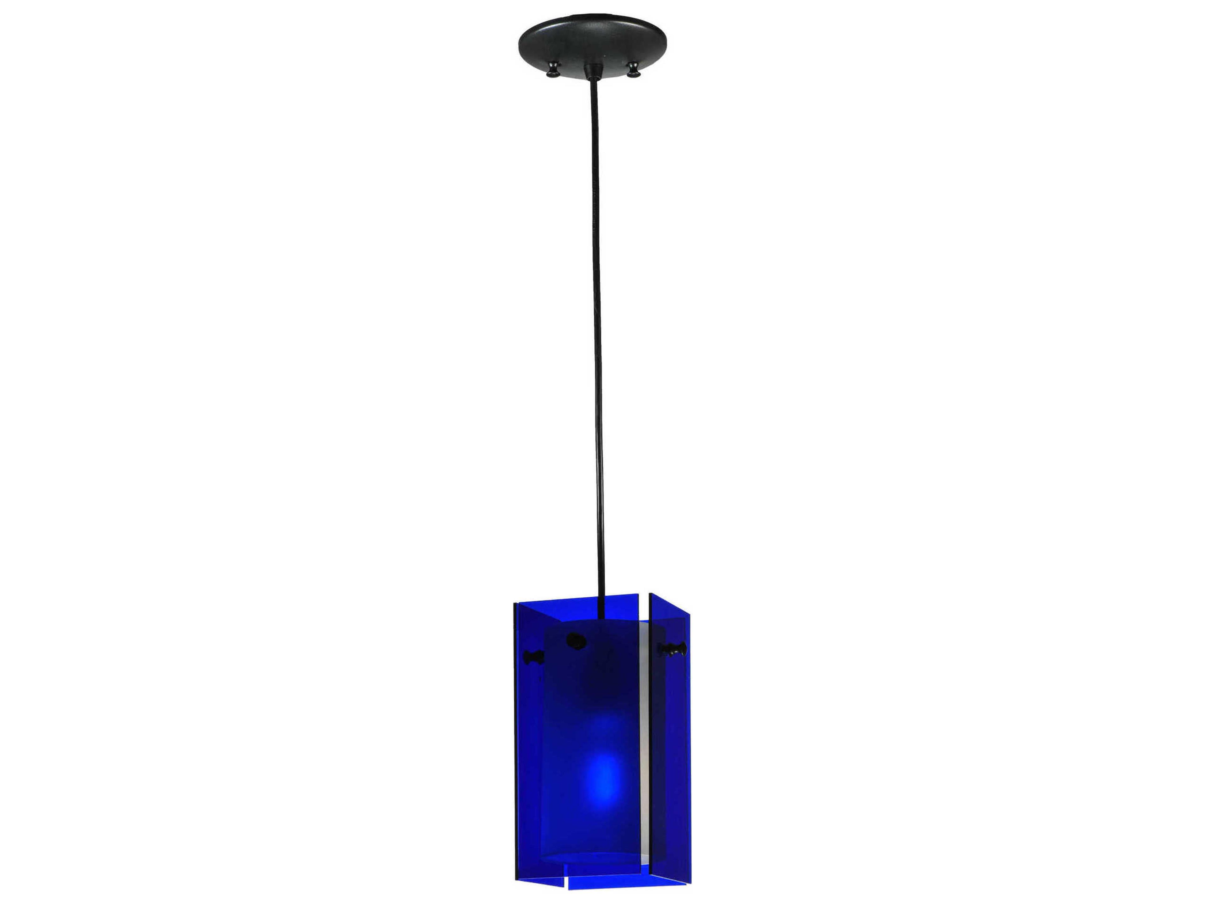 Meyda Metro Blue Quadrato Mini Pendant Light