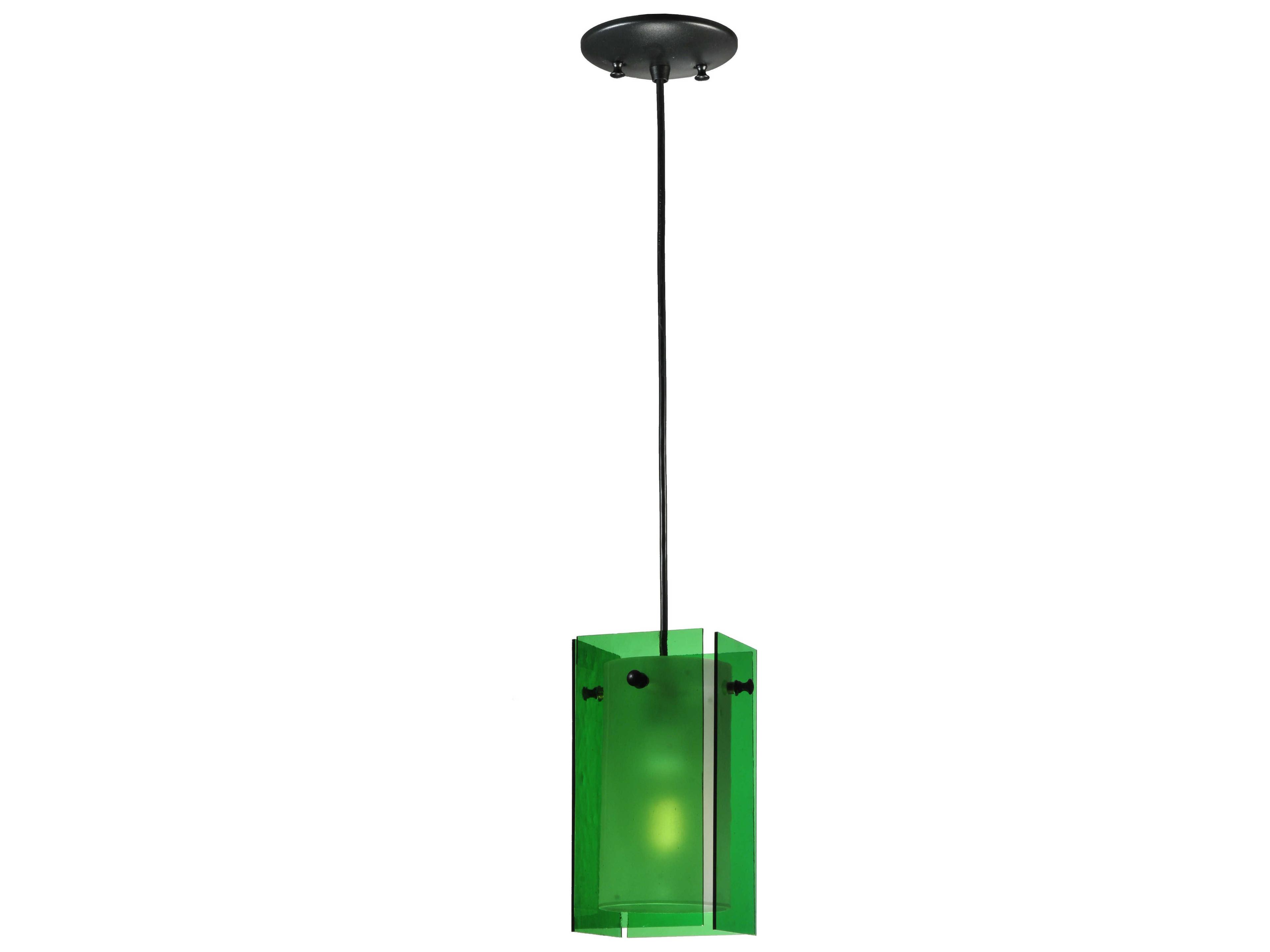Meyda Metro Green Quadrato Mini Pendant Light