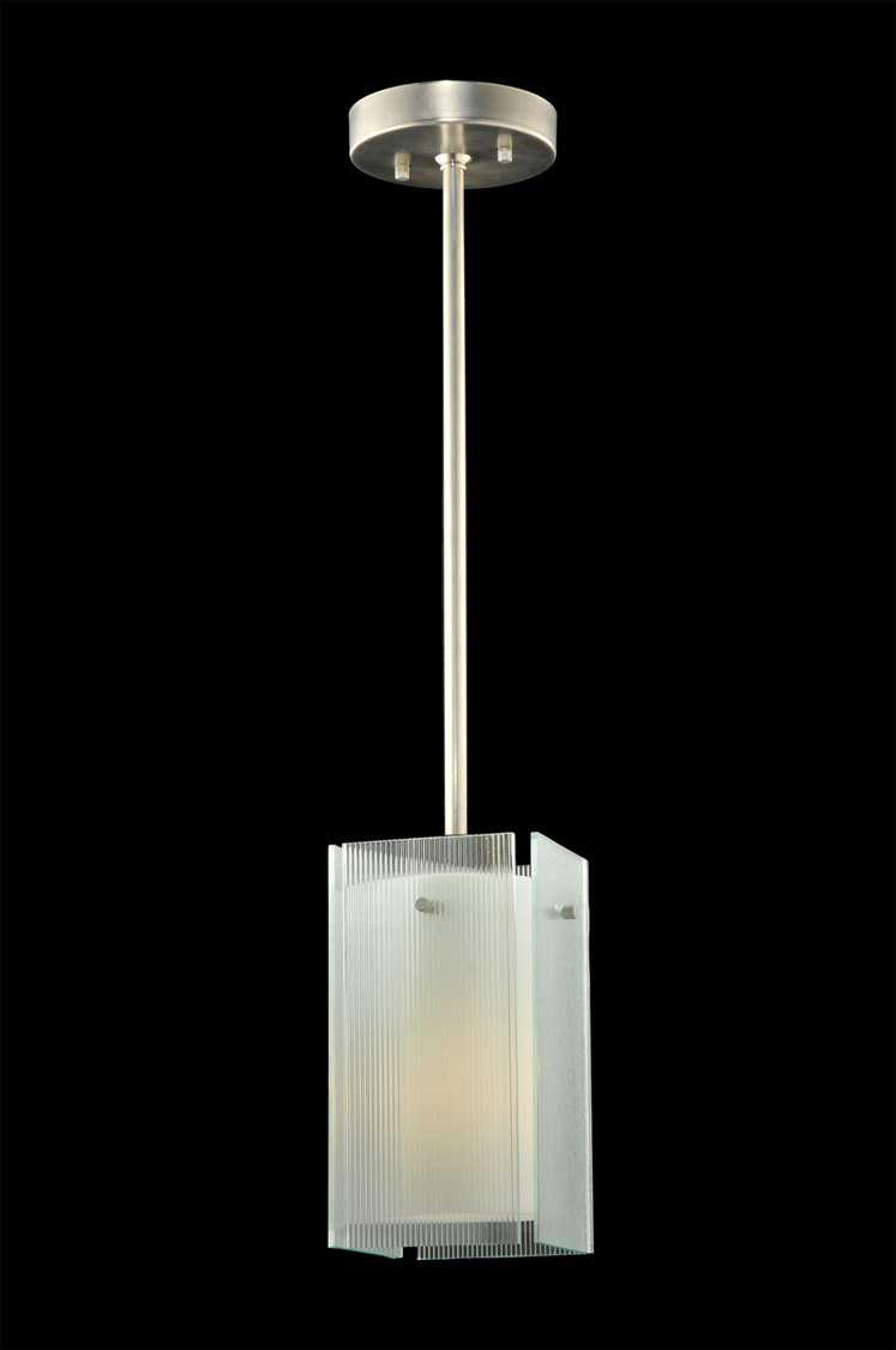 Meyda Metro Reeded Quadrato 5" Mini Pendant Light
