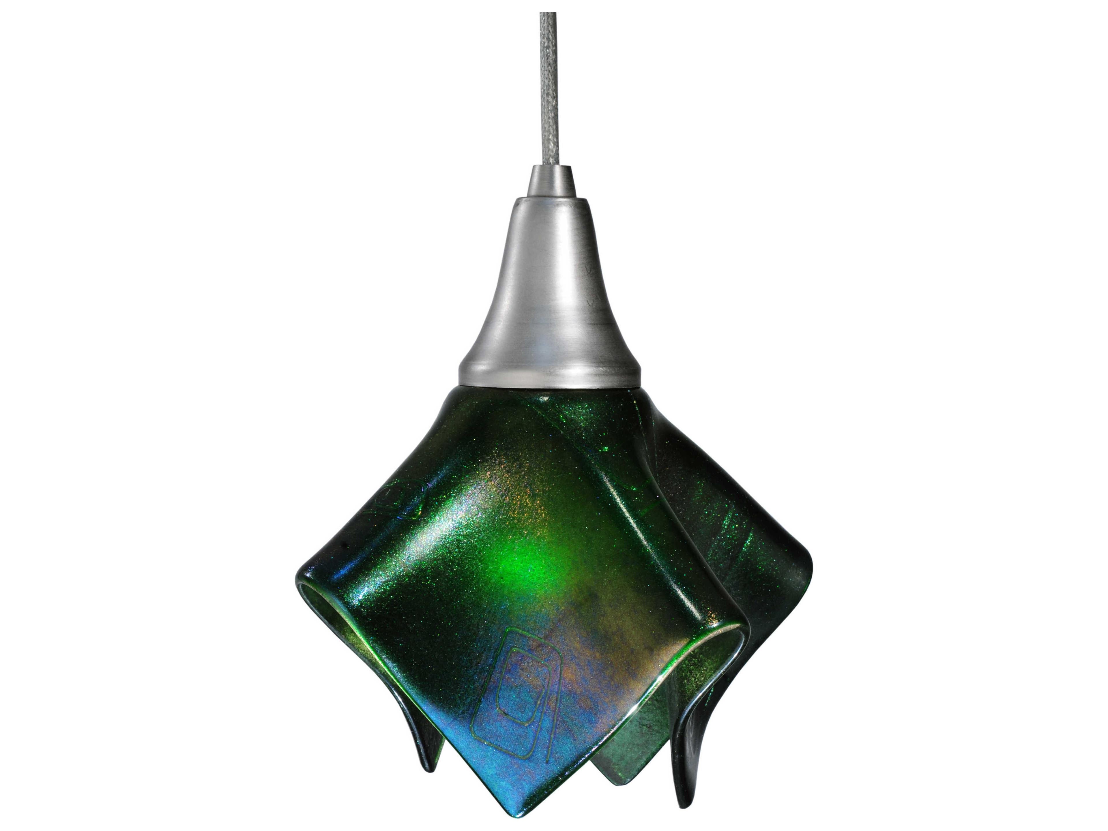 Meyda Metro Fusion 1-Light Nickel Mini Pendant