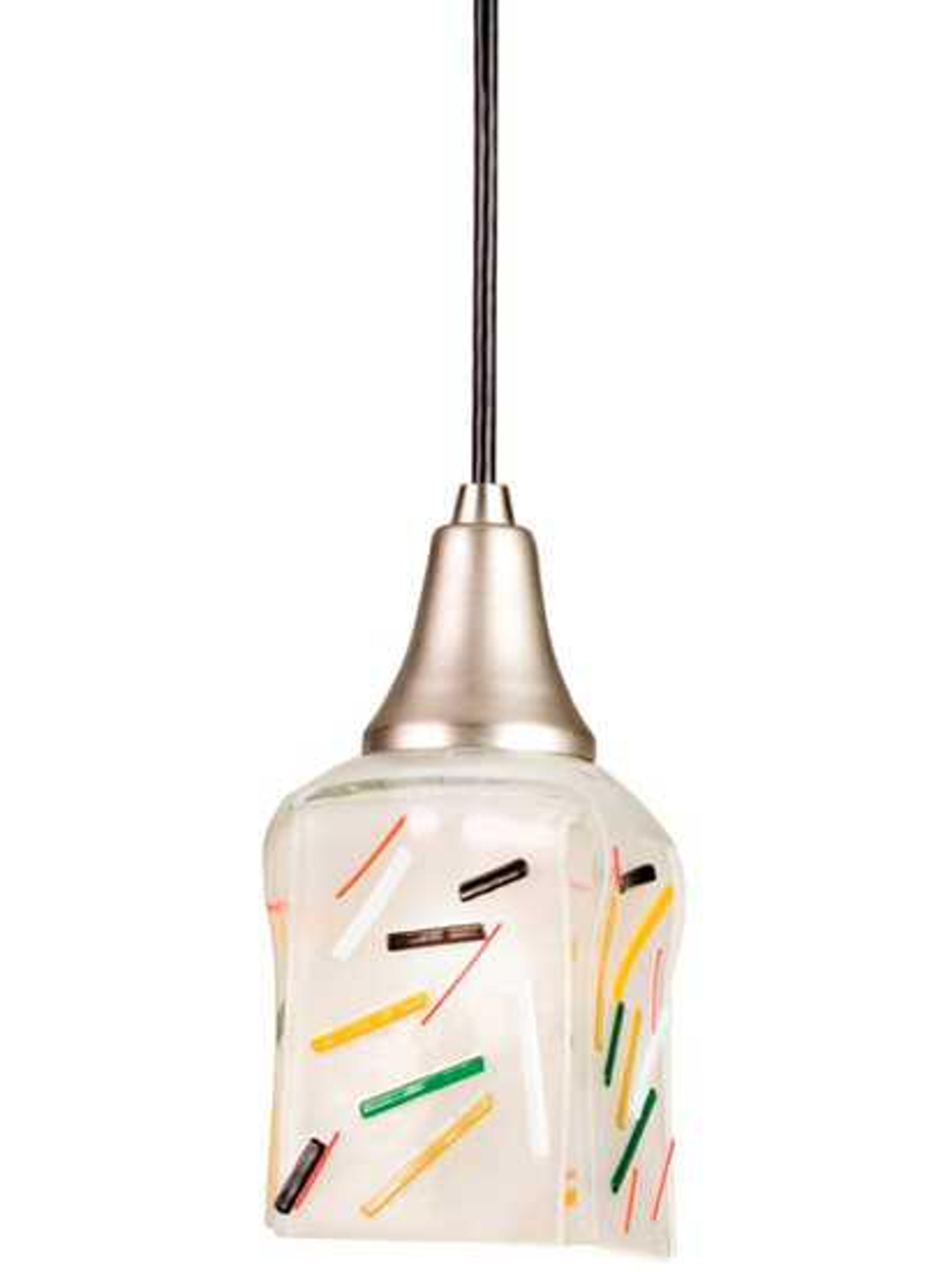 Meyda Metro Fusion 1-Light Nickel Mini Pendant