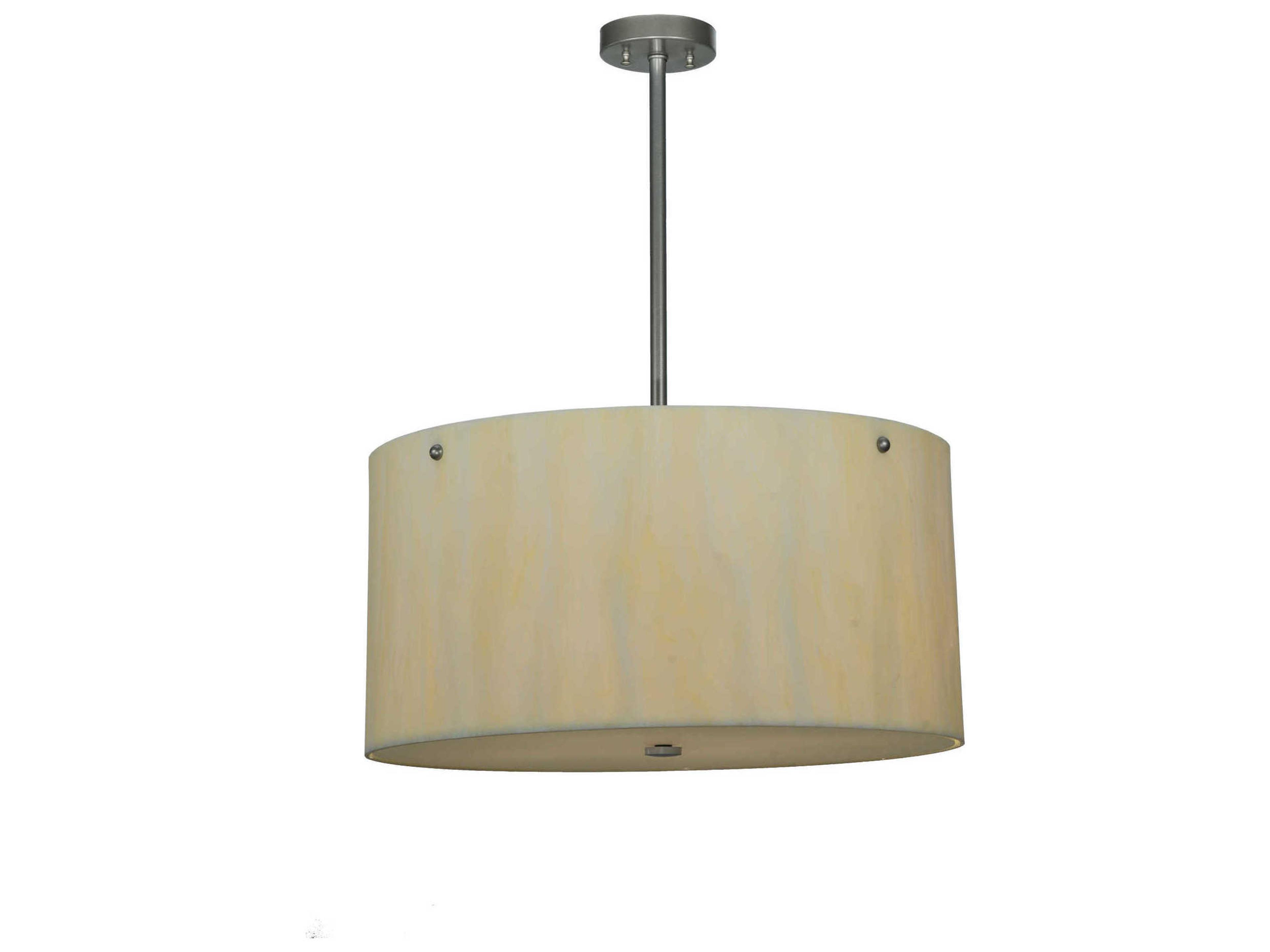 Meyda Deco 6-Light Nickel Drum Pendant