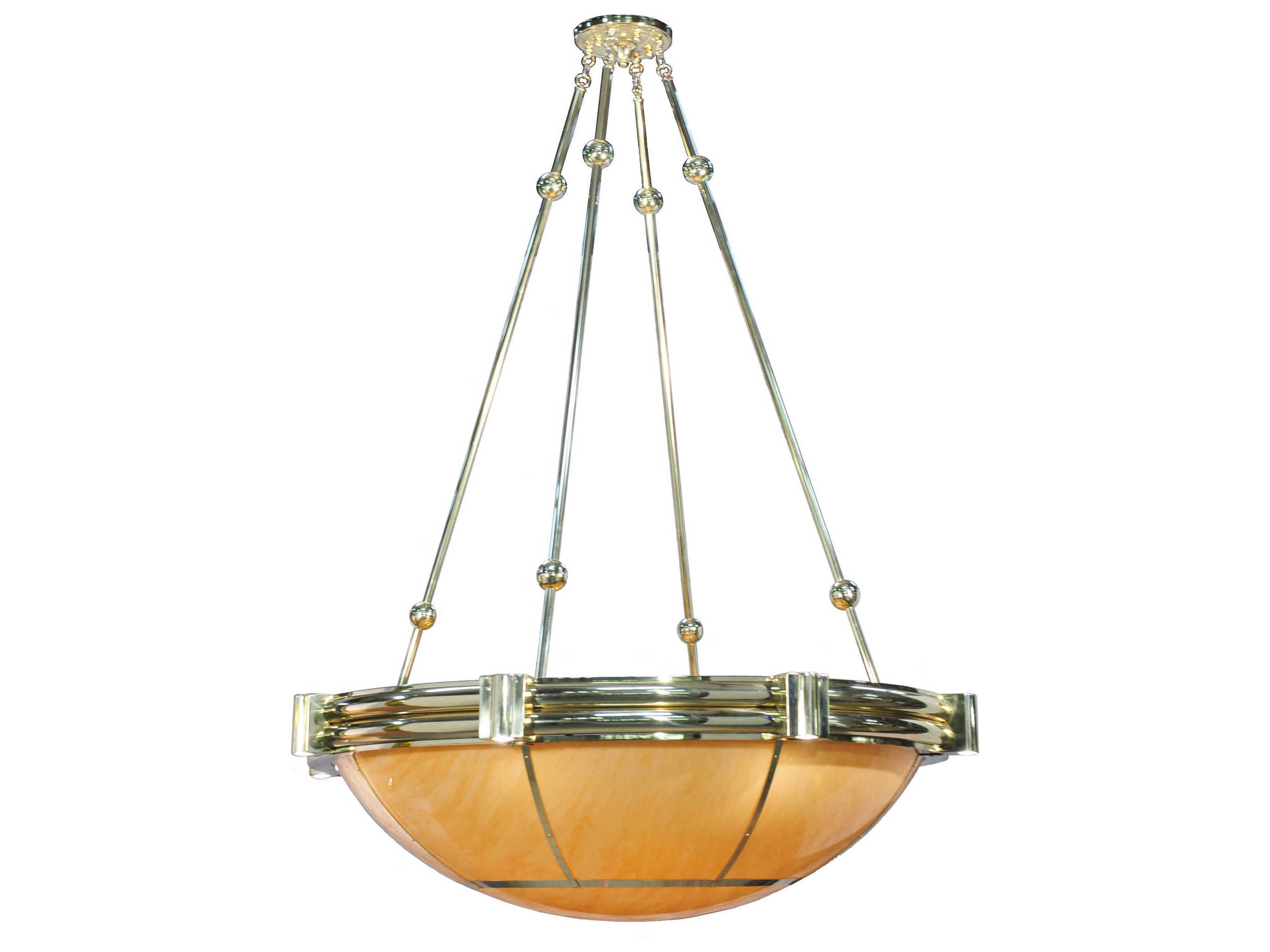 Meyda Deco 1-Light Brass Bowl Pendant