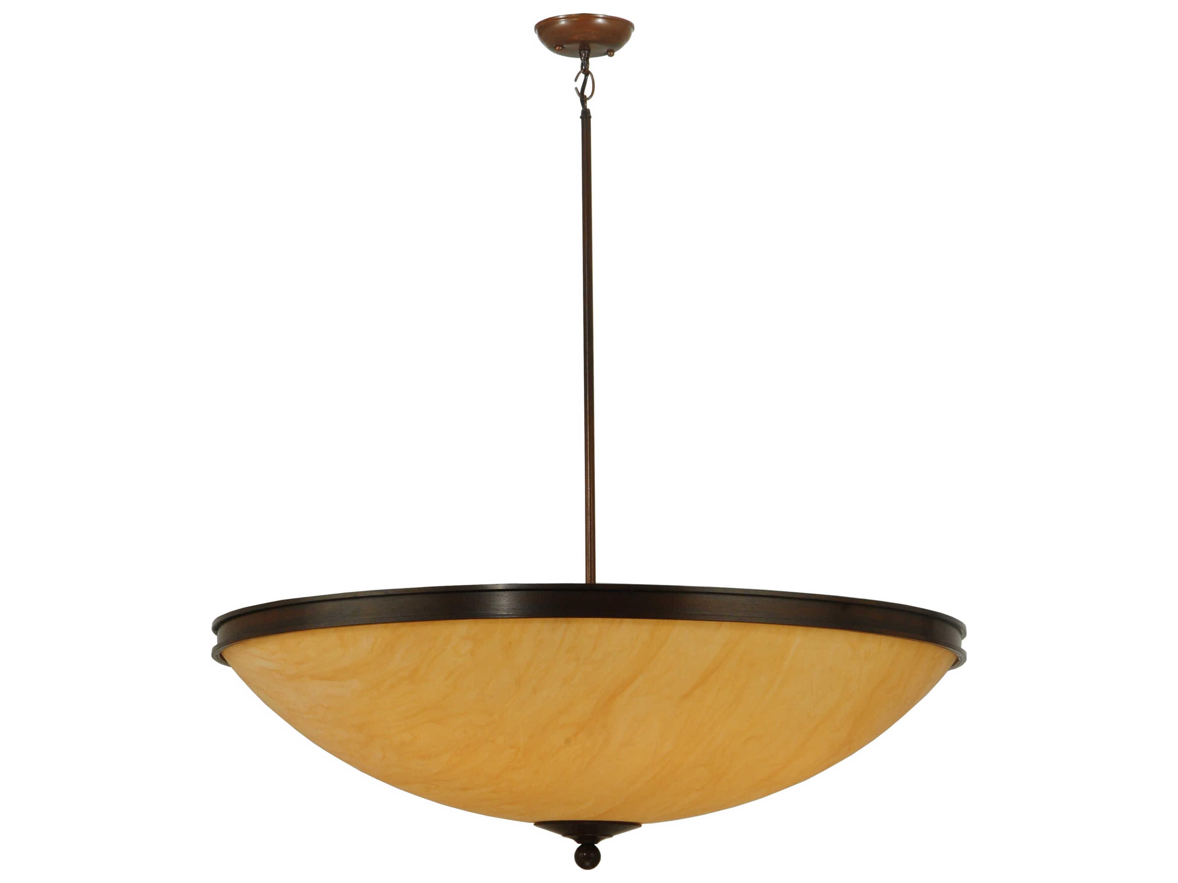Meyda Deco 8-Light Brown Bowl Pendant