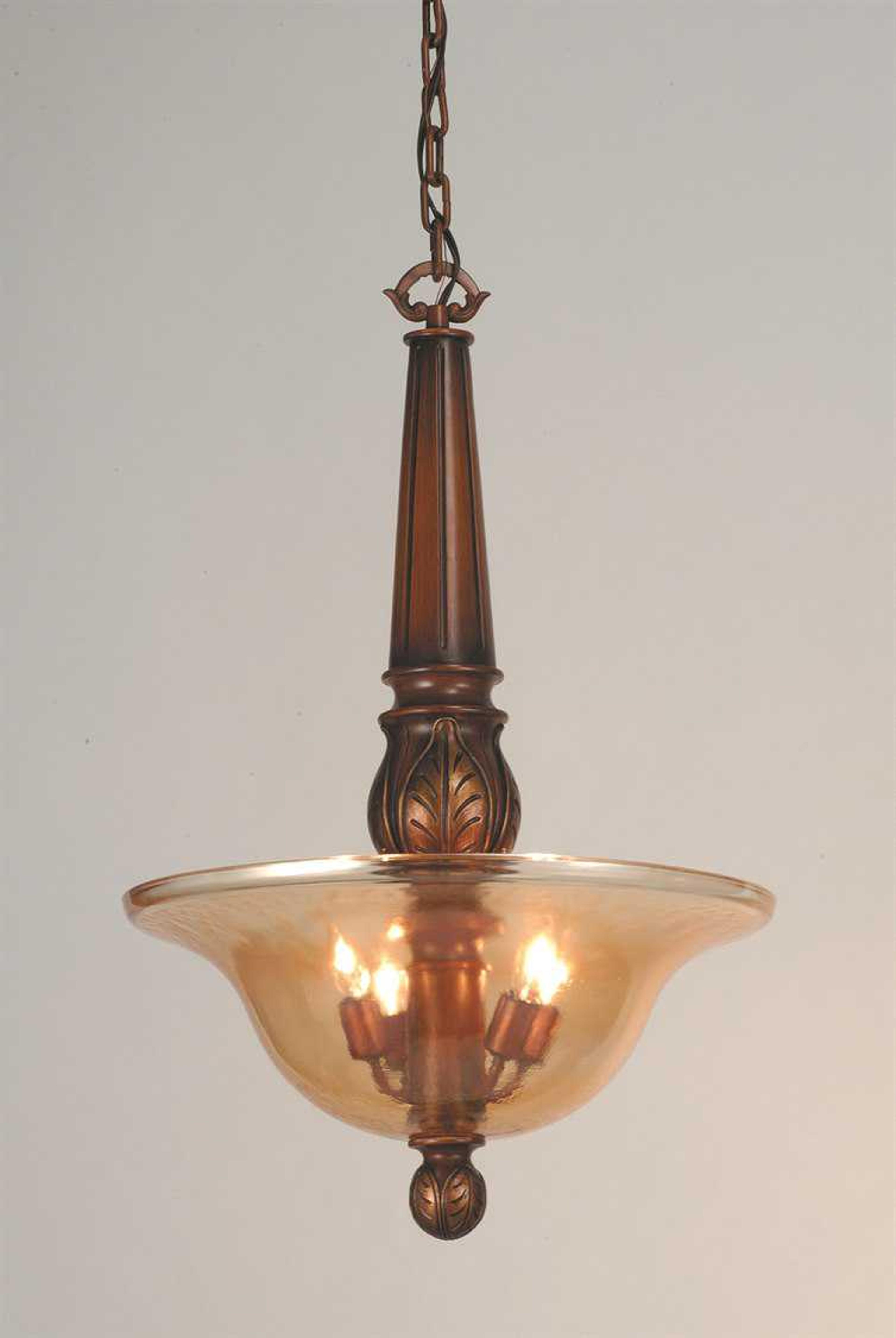 Meyda Deco 4-Light Red Bowl Pendant